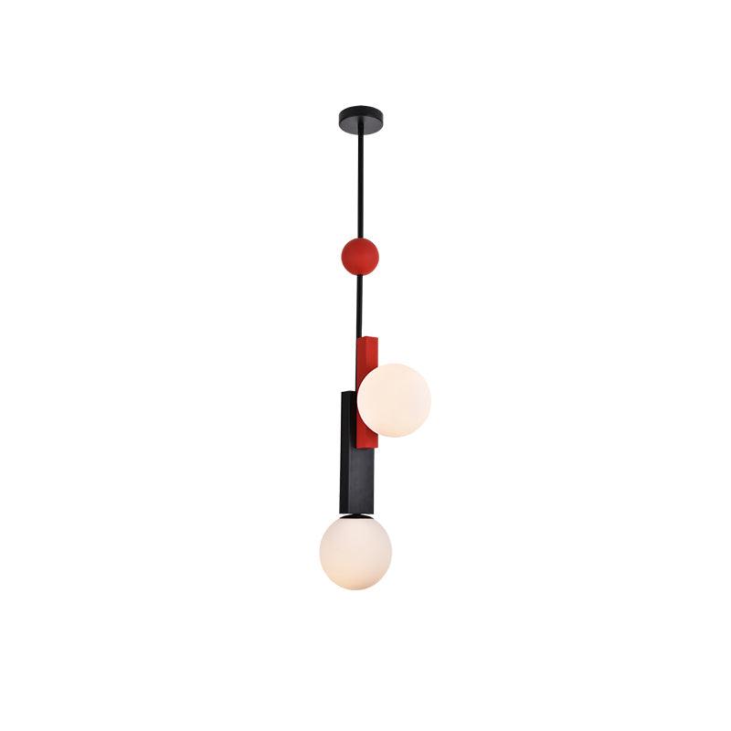 Solara Suspension Double Globe Barres Linéaires Géométrique