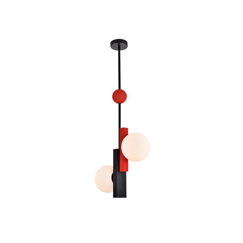 Solara Suspension Double Globe Barres Linéaires Géométrique