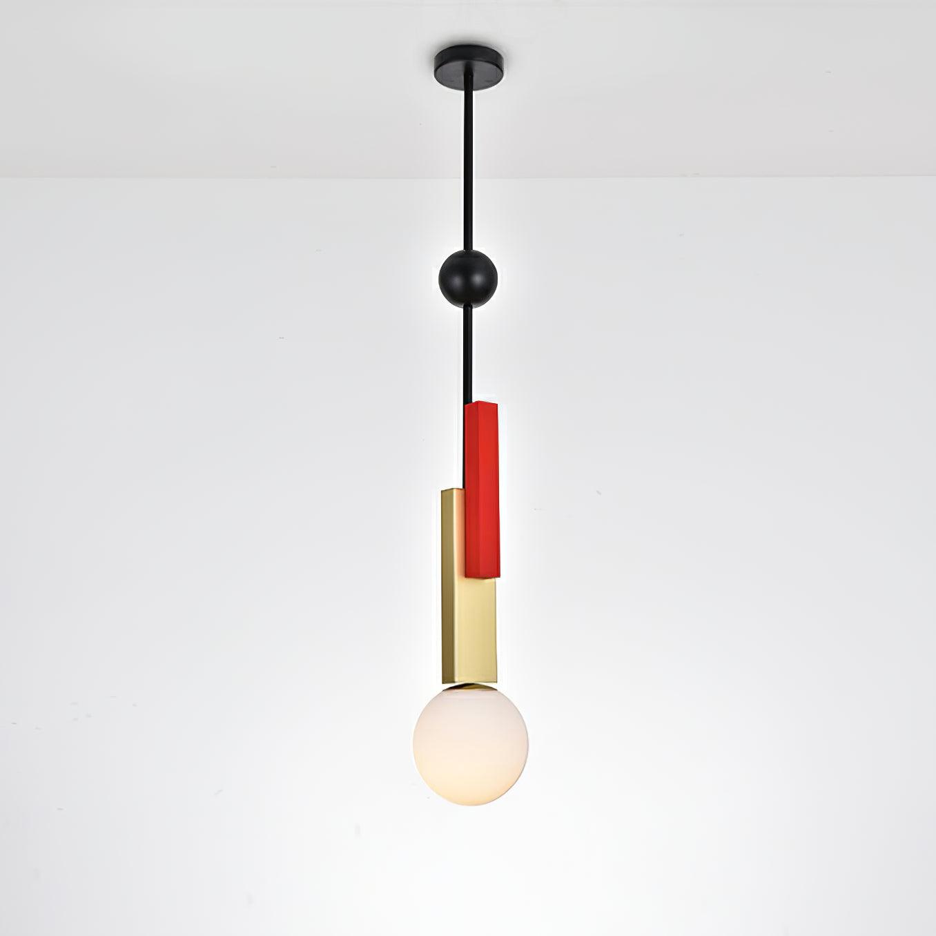 Solara Suspension Double Globe Barres Linéaires Géométrique