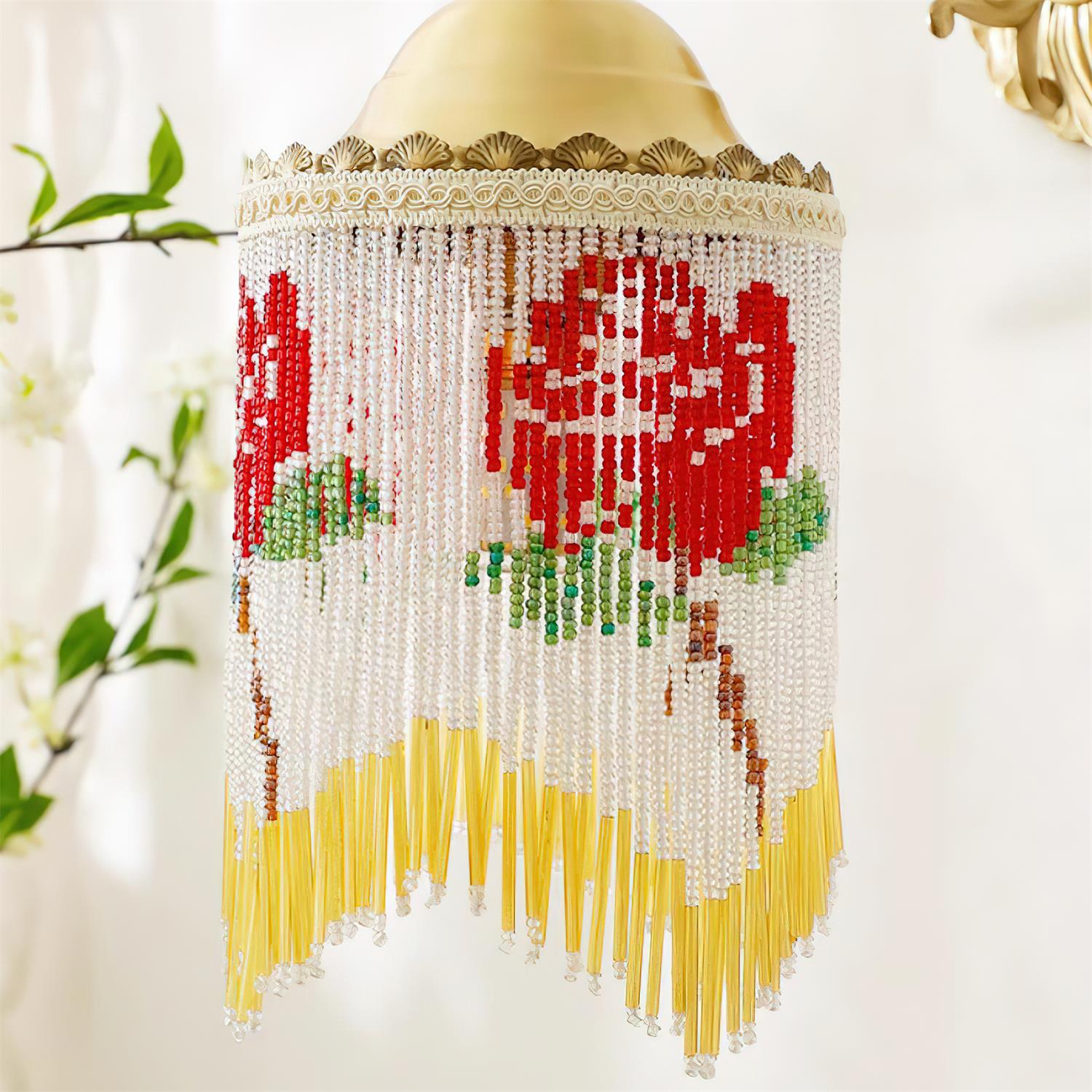 Flamenco Applique Murale Vintage à Perles