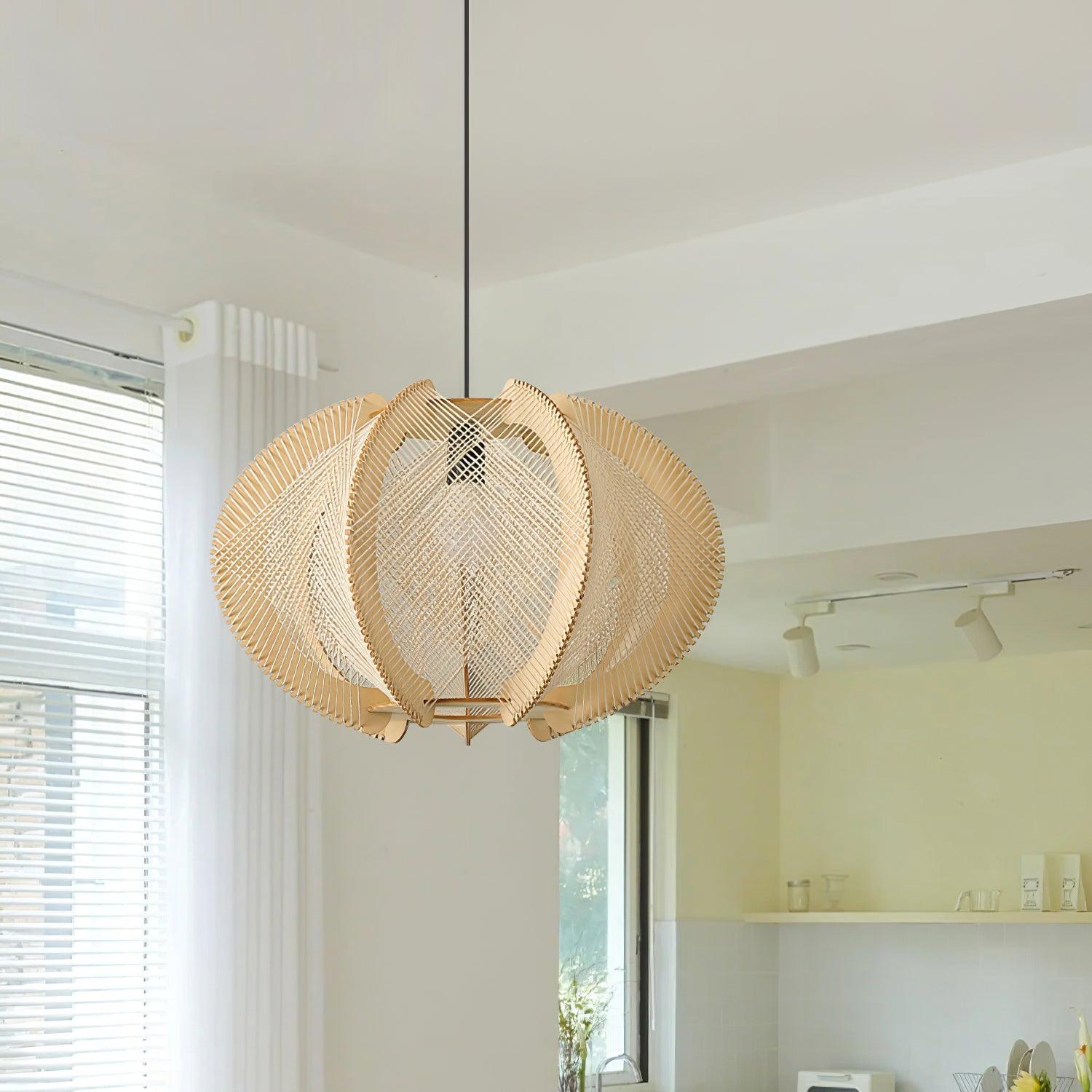 Calyraice Suspension en Bois et Corde de Chanvre