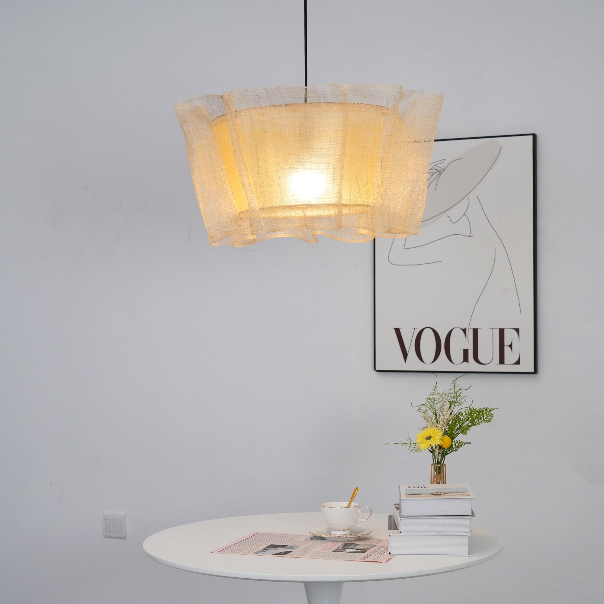 Fiorence Suspension Moderne en Chanvre de Manille