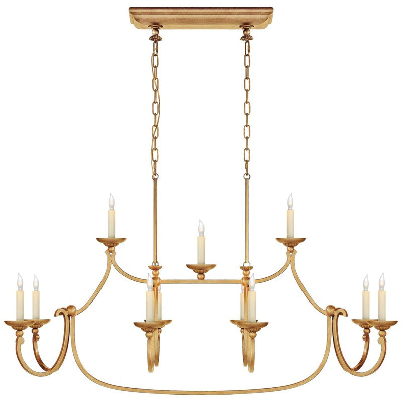 Ercare Lustre Linéaire Laiton Tissu Vintage Industriel