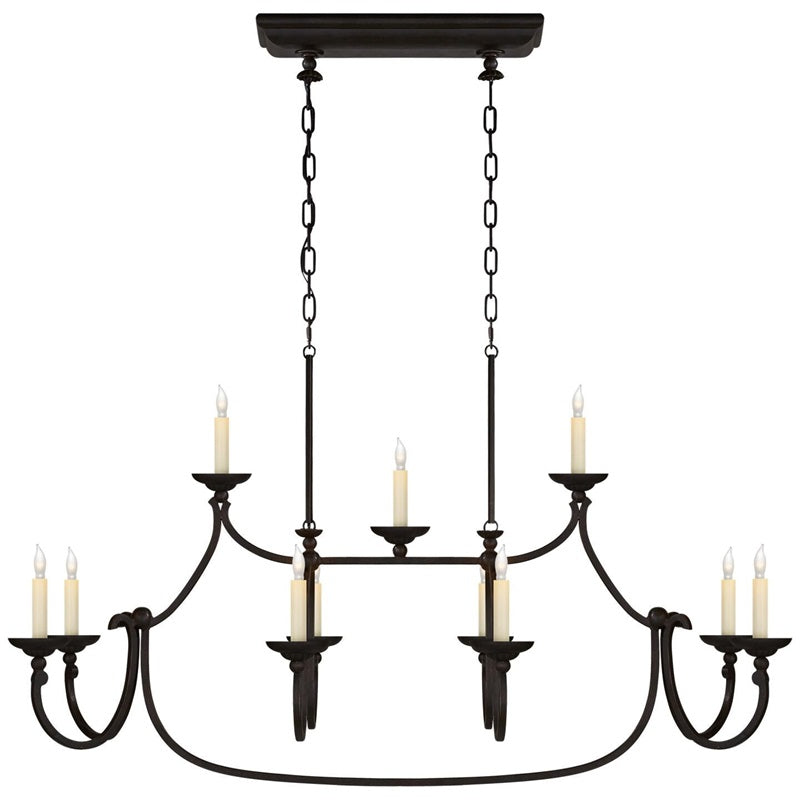 Ercare Lustre Linéaire Laiton Tissu Vintage Industriel