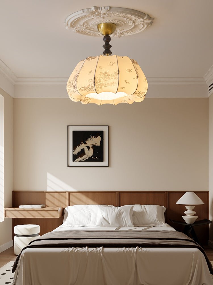 Fleurina Lampe Plafonnier en Tissu Art Nordique Premium
