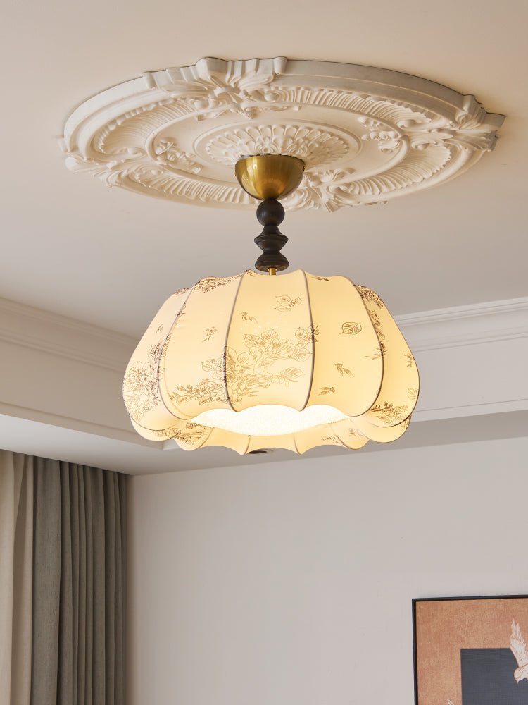 Fleurina Lampe Plafonnier en Tissu Art Nordique Premium