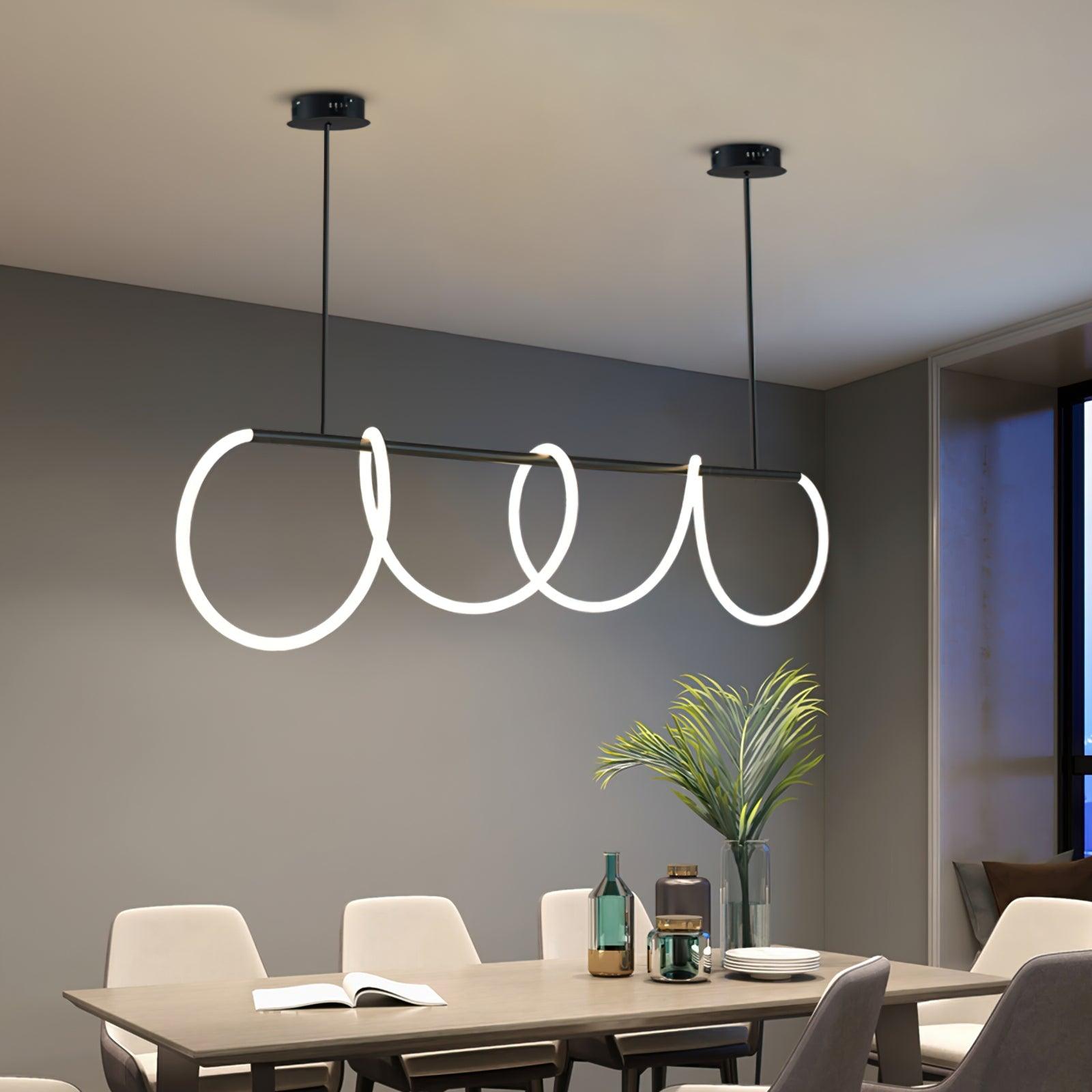 Lustra Lustre Flexible Silicone Courbe Moderne Élégant
