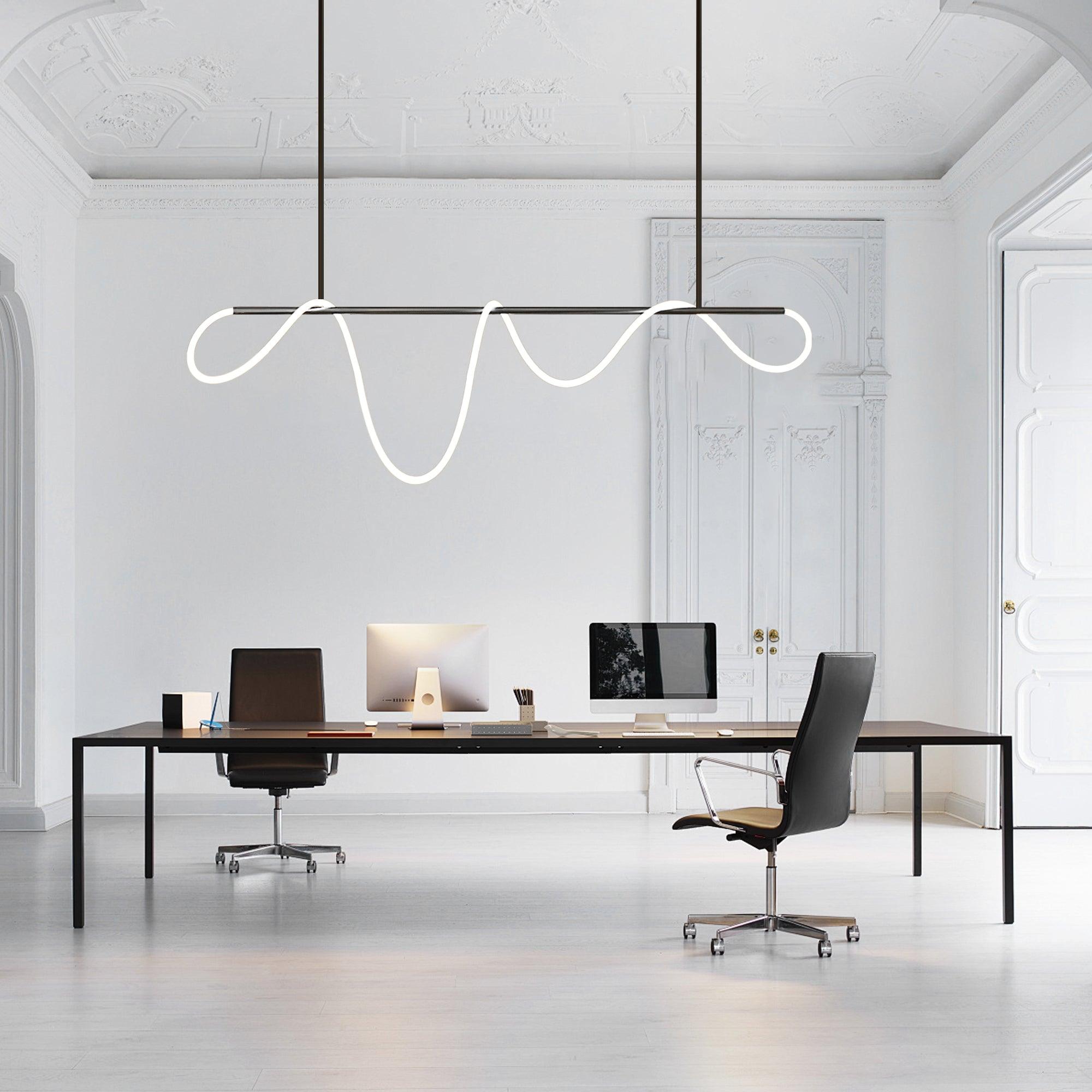 Lustra Lustre Flexible Silicone Courbe Moderne Élégant