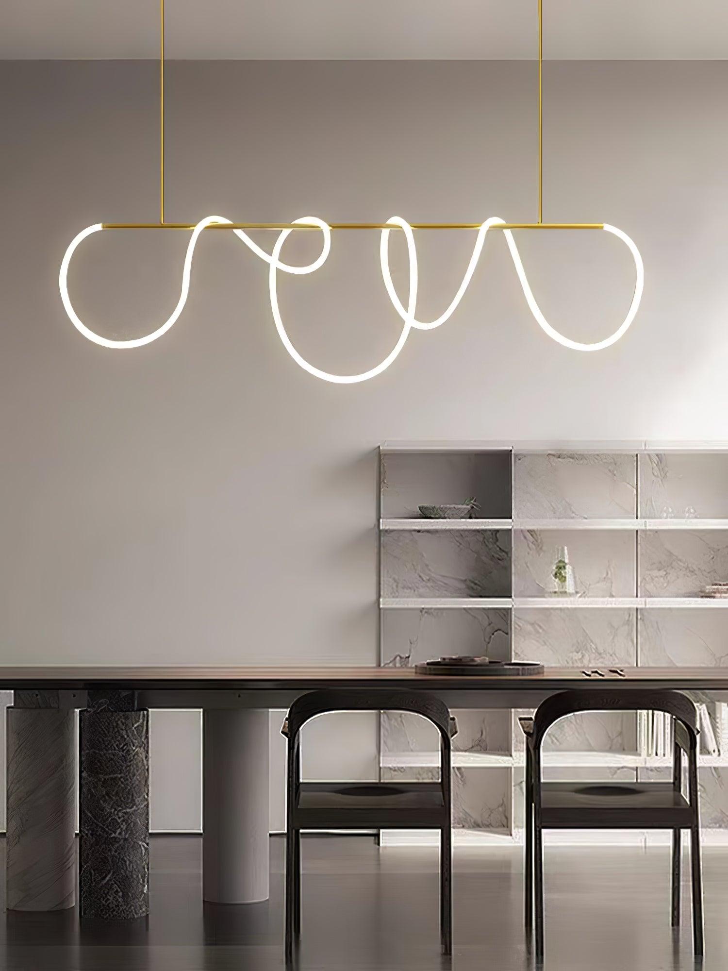 Lustra Lustre Flexible Silicone Courbe Moderne Élégant