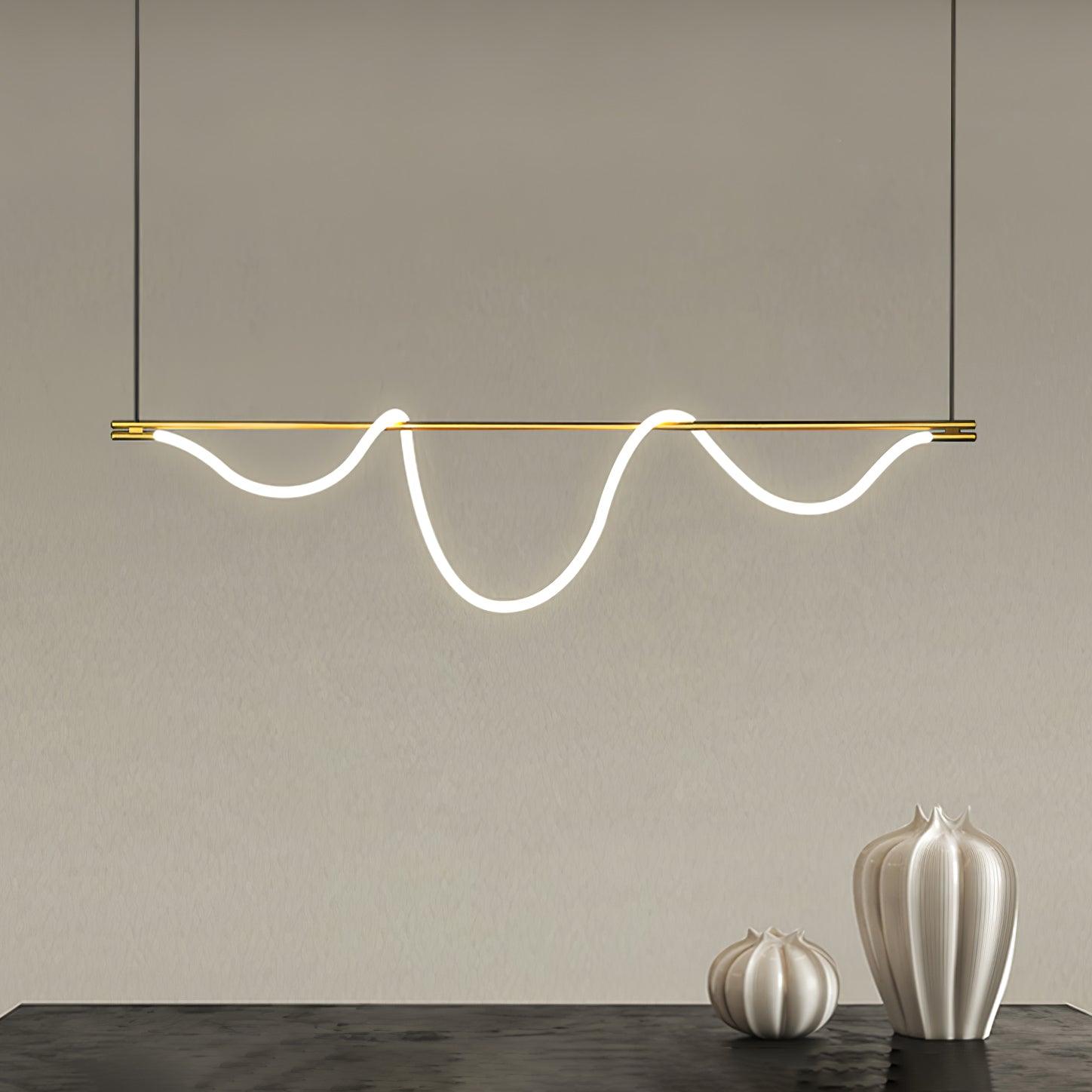Lustra Lustre Flexible Silicone Courbe Moderne Élégant