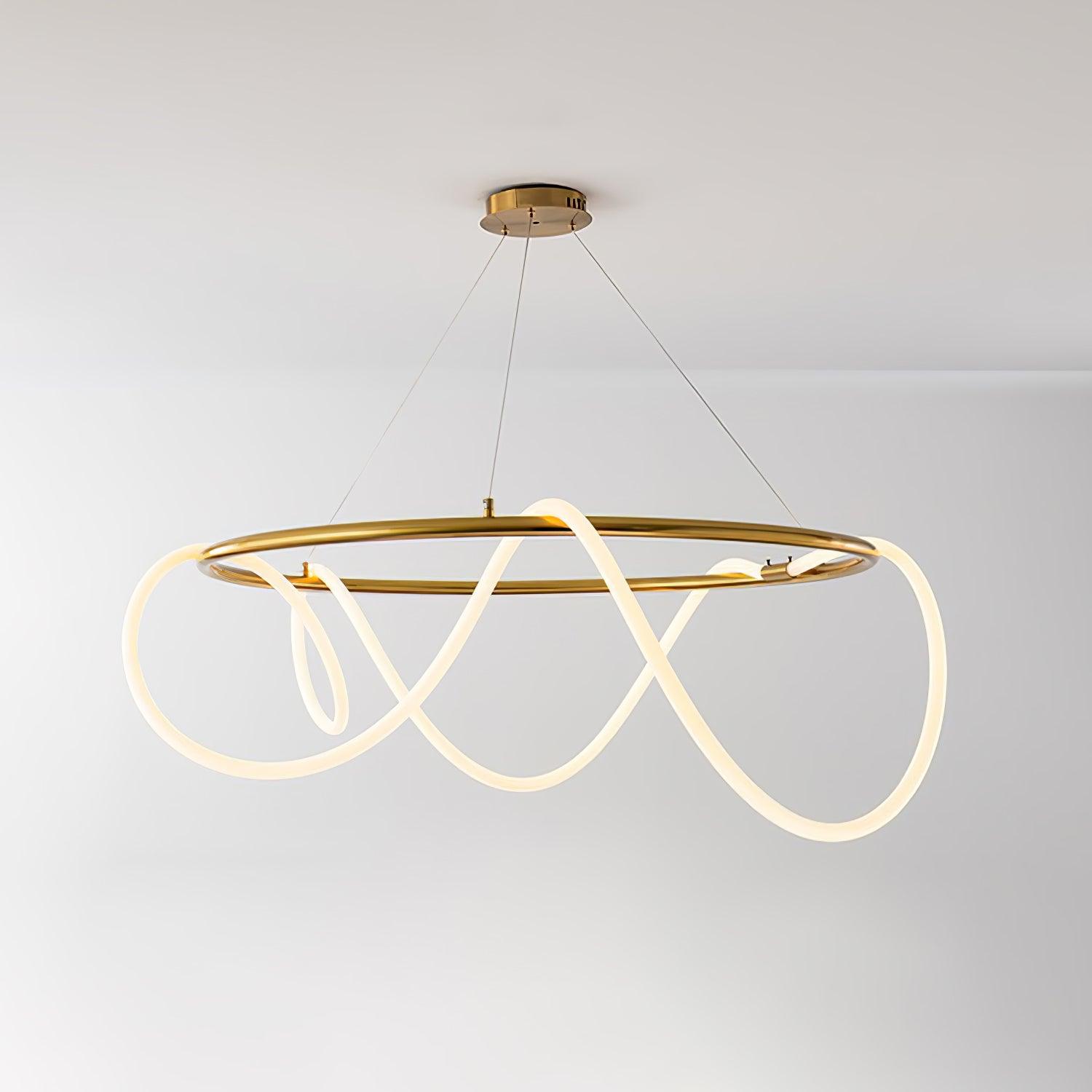 Lustra Lustre Flexible Silicone Courbe Moderne Élégant