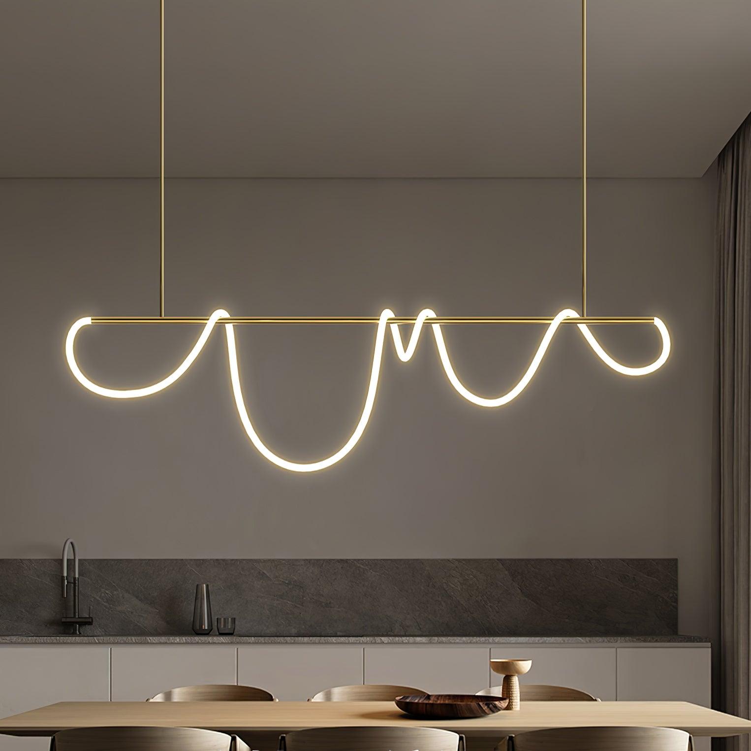 Lustra Lustre Flexible Silicone Courbe Moderne Élégant