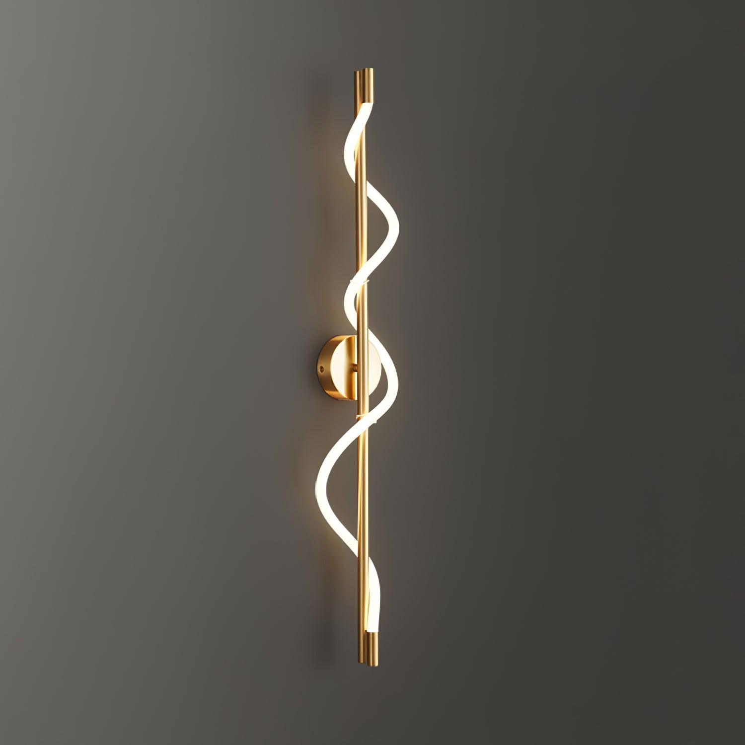 Fidora Applique murale sculpturale en laiton et silicone