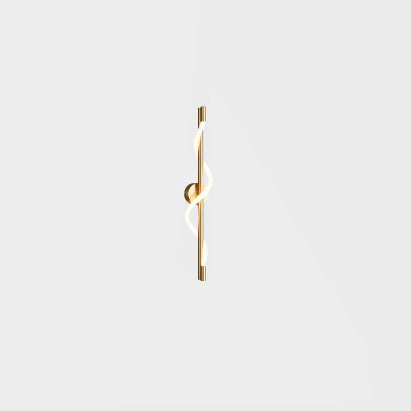 Fidora Applique murale sculpturale en laiton et silicone