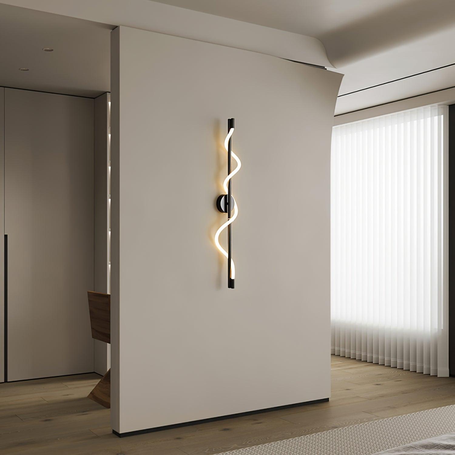 Fidora Applique murale sculpturale en laiton et silicone