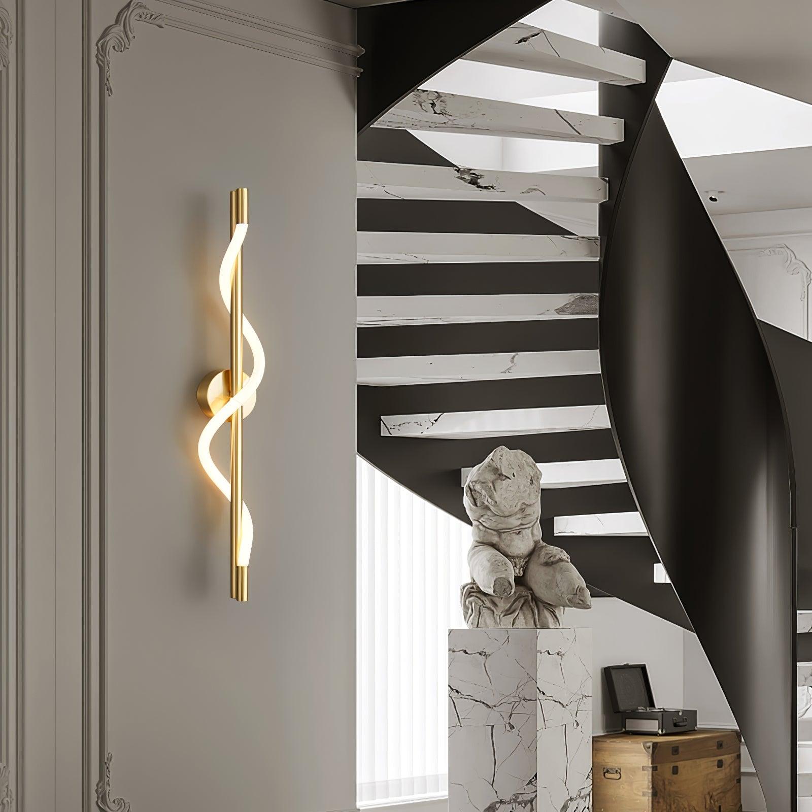 Fidora Applique murale sculpturale en laiton et silicone