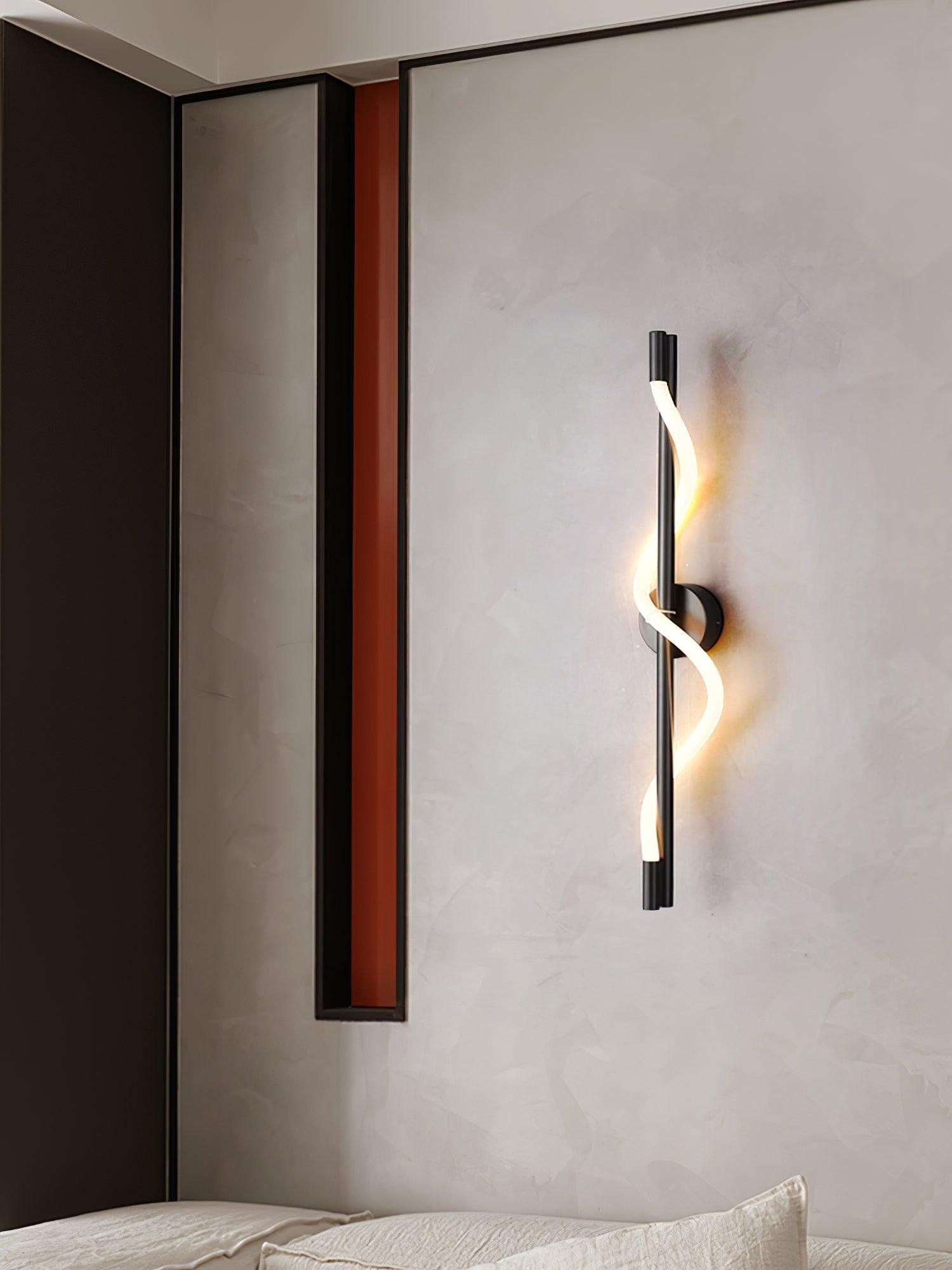 Fidora Applique murale sculpturale en laiton et silicone