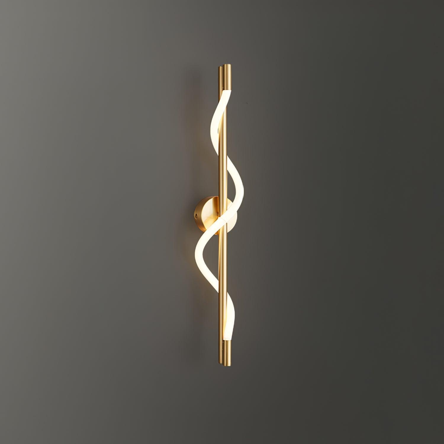 Fidora Applique murale sculpturale en laiton et silicone