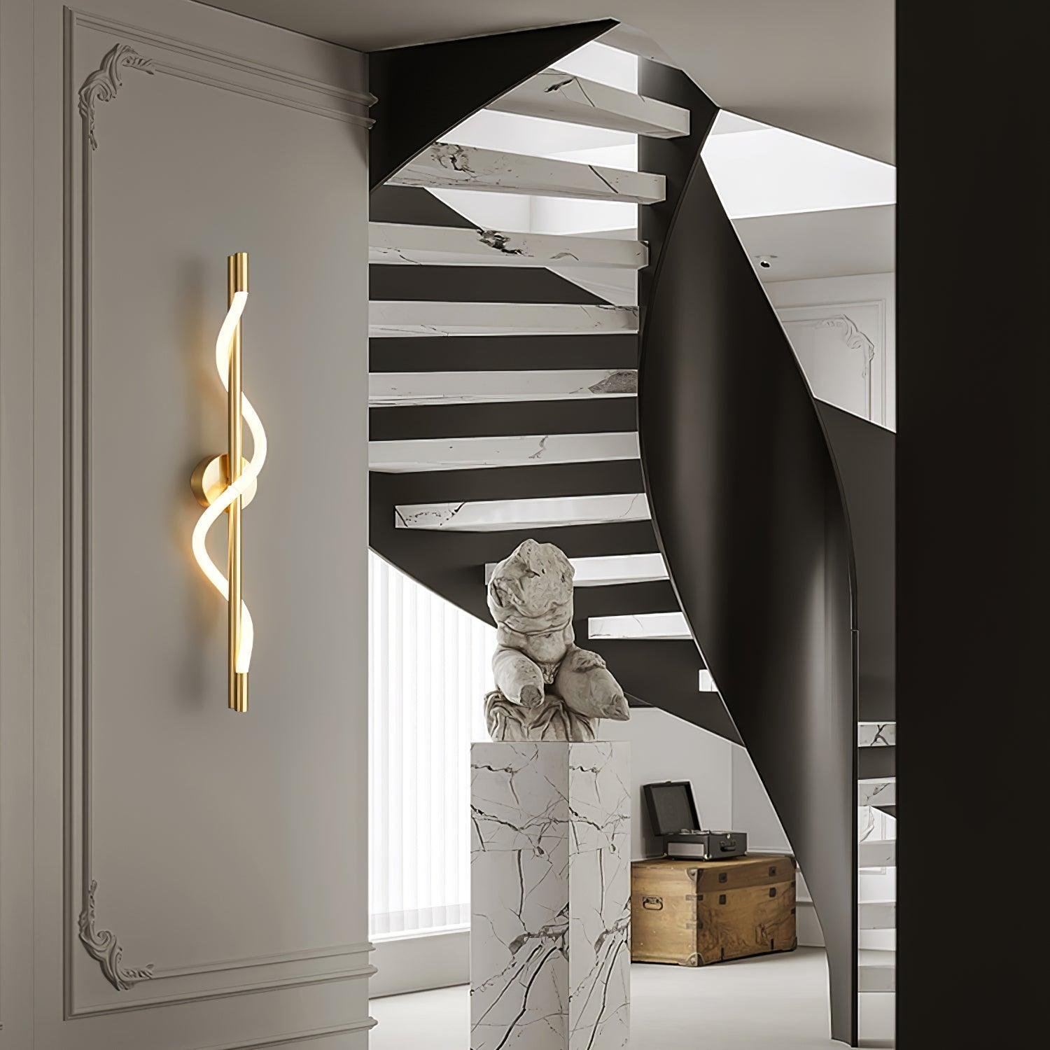 Fidora Applique murale sculpturale en laiton et silicone