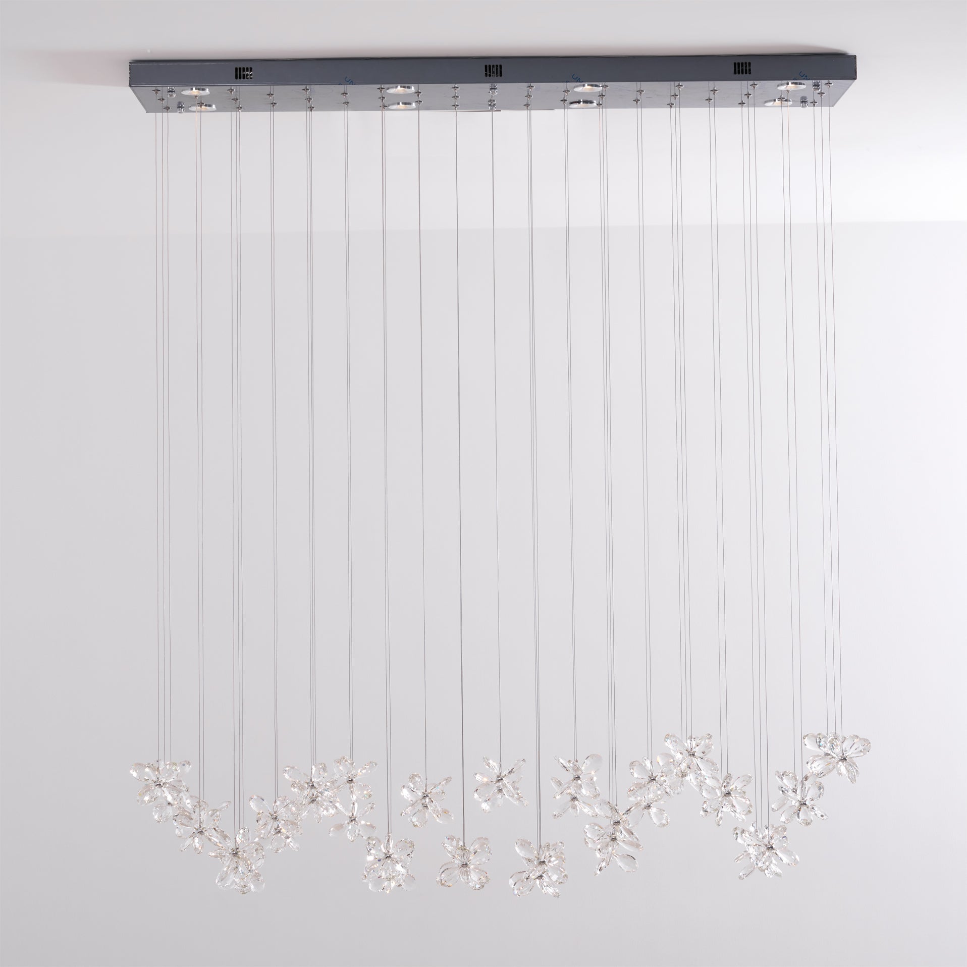 Lustra Lustre Cristal Papillon Bouquet Floral