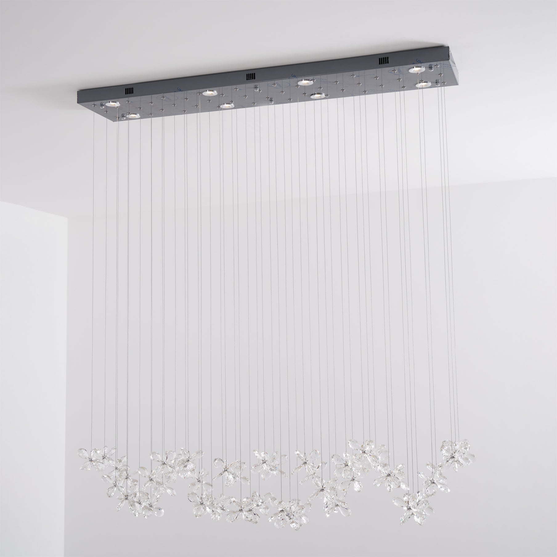 Lustra Lustre Cristal Papillon Bouquet Floral