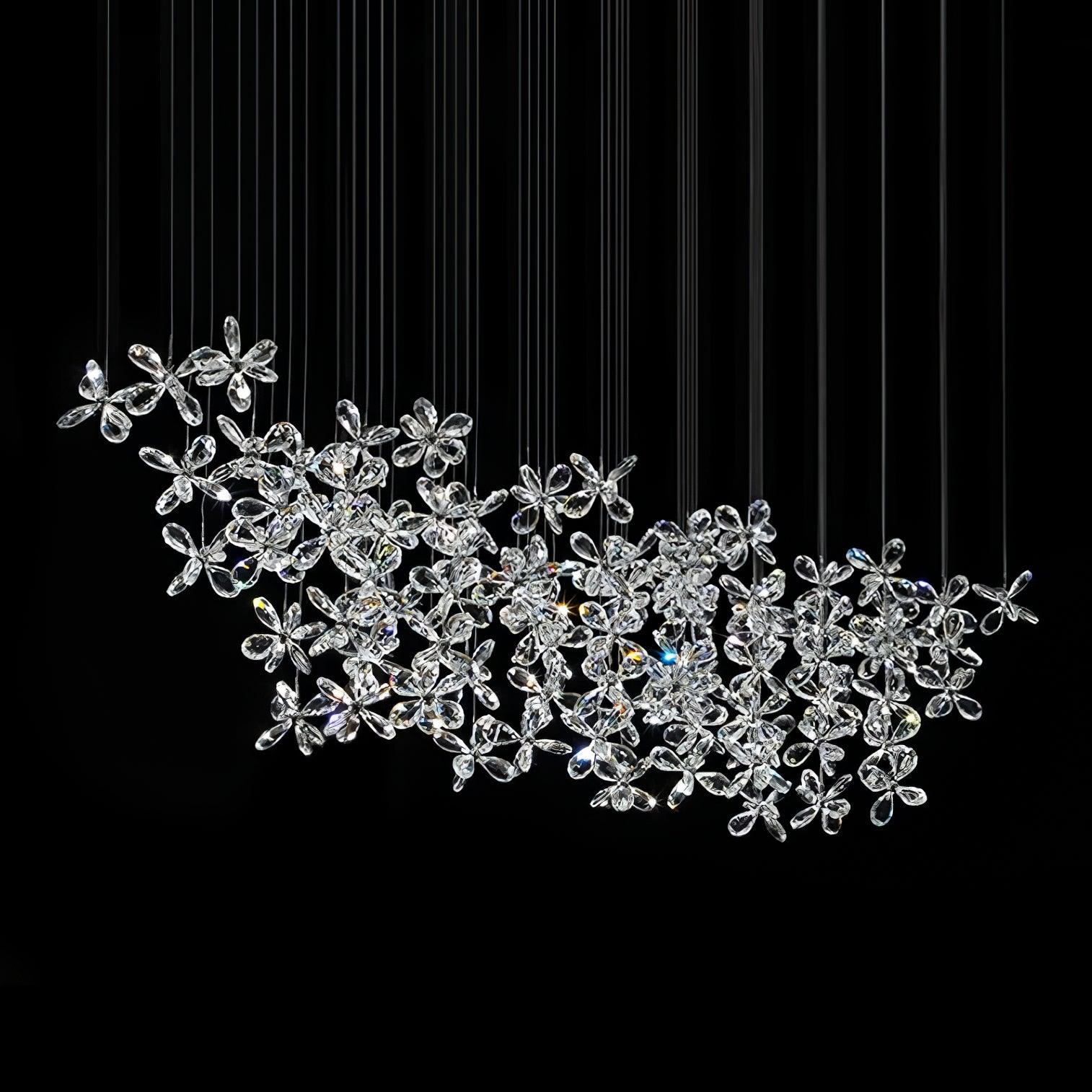 Lustra Lustre Cristal Papillon Bouquet Floral