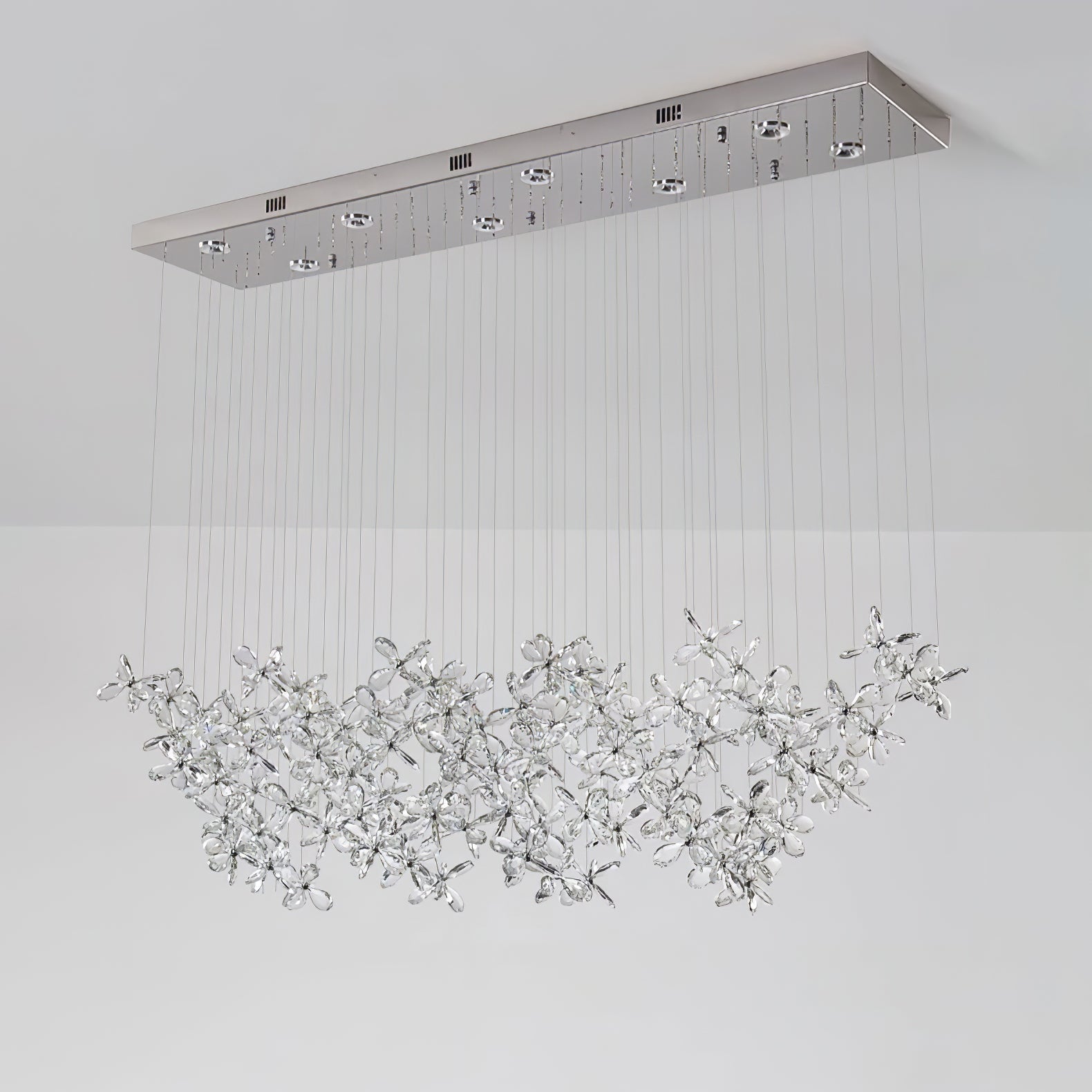 Lustra Lustre Cristal Papillon Bouquet Floral