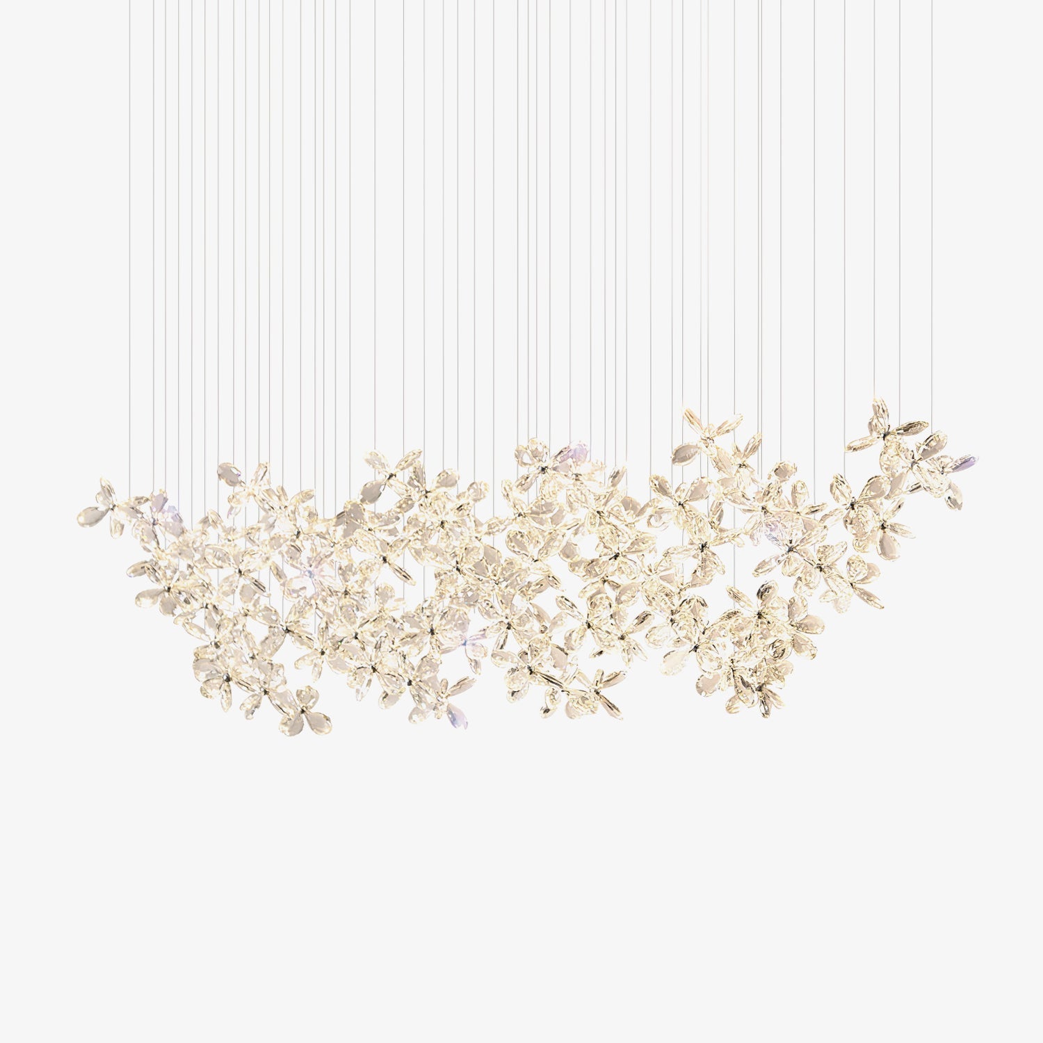 Lustra Lustre Cristal Papillon Bouquet Floral