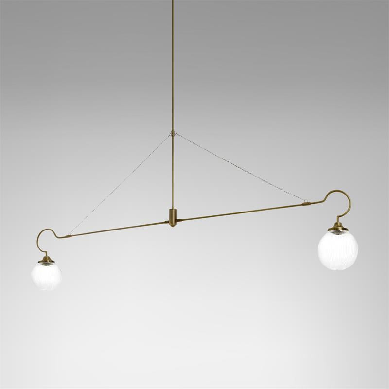Vavenia Lustre Laiton Verre Moderne Minimaliste