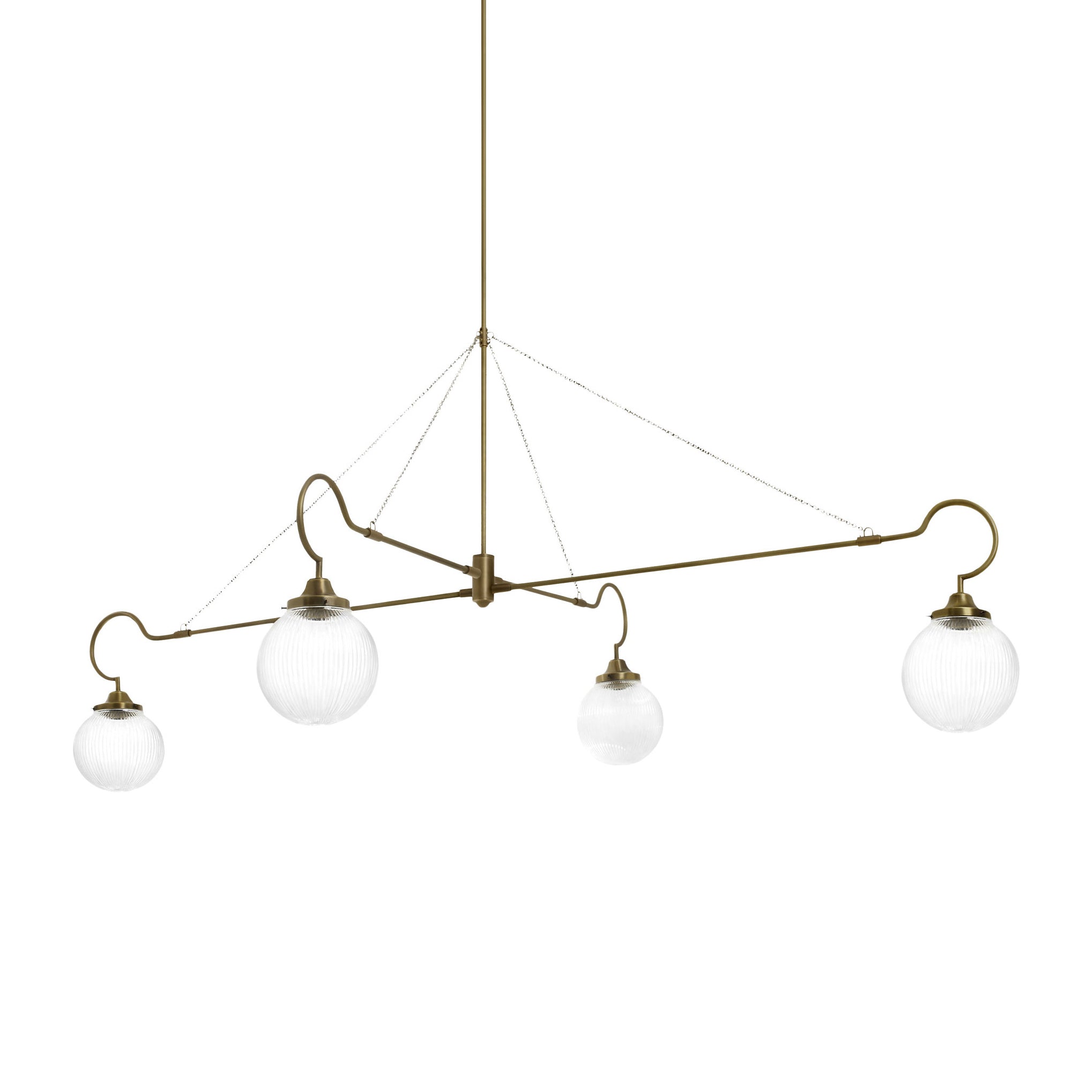 Vavenia Lustre Laiton Verre Moderne Minimaliste