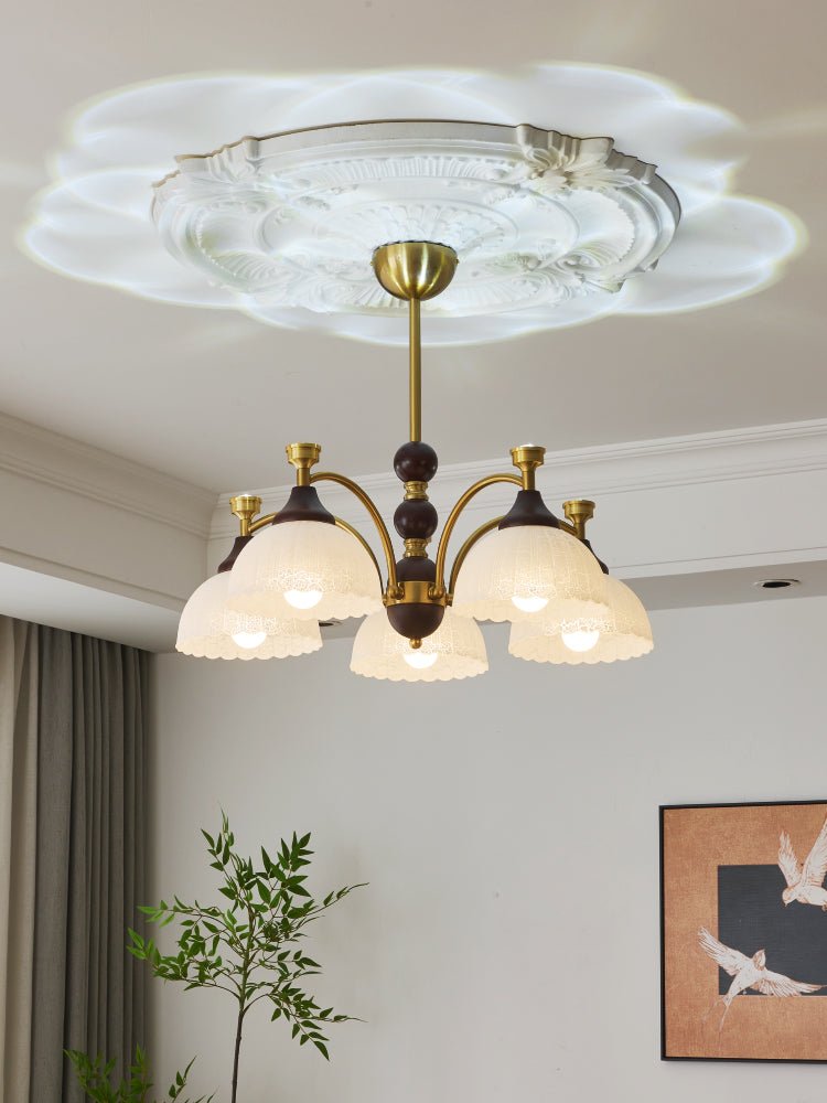 Vosolir Lustre en Bois Élégance Traditionnelle