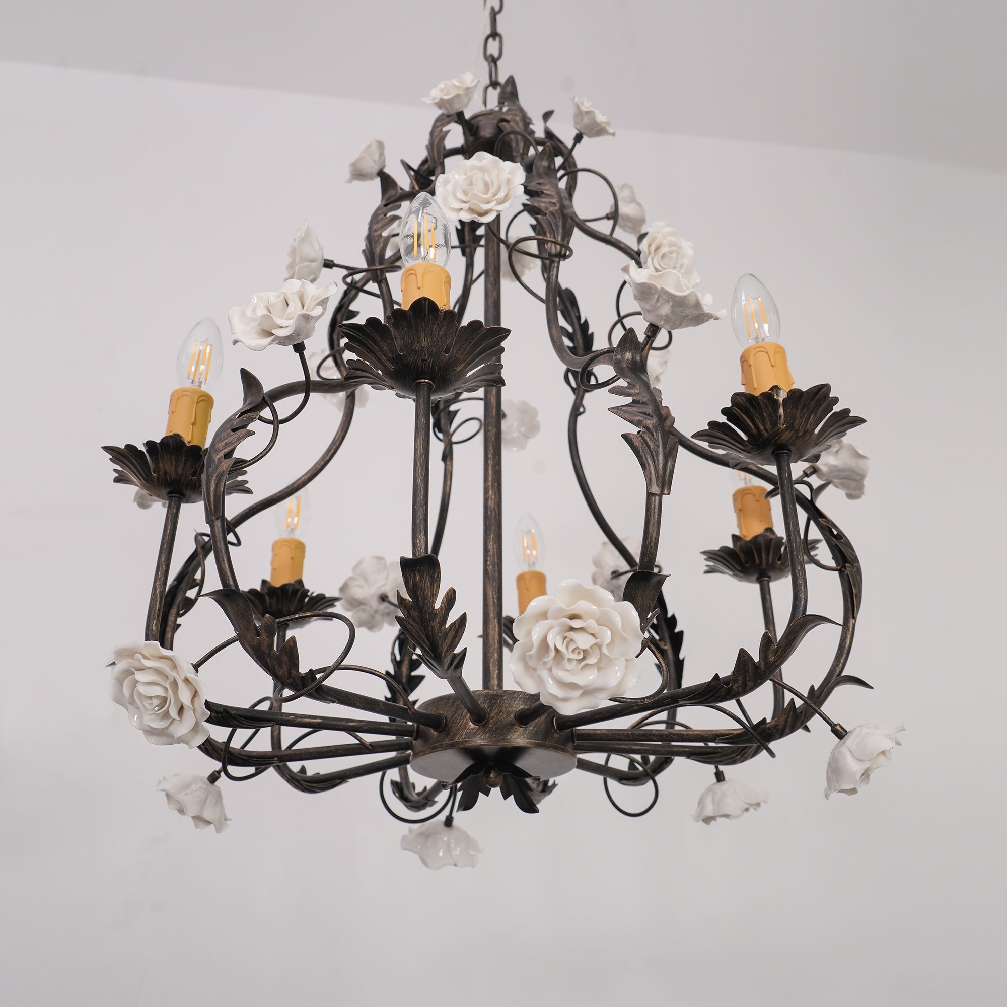Araeyra Lustre Métal Céramique Rose Luxe Postmoderne