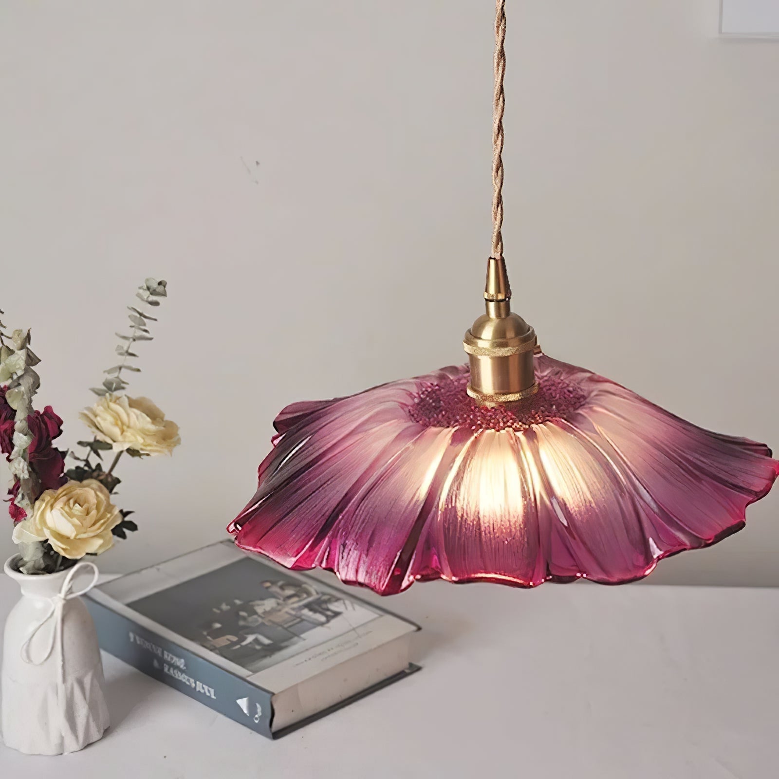 Aurvarira Suspension Art Laiton Verre Moderne Minimaliste