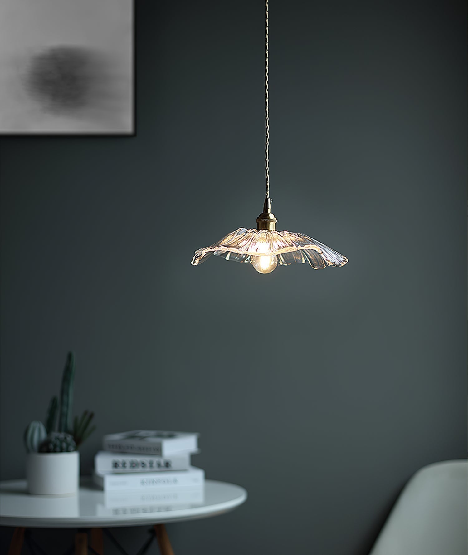 Aurvarira Suspension Art Laiton Verre Moderne Minimaliste