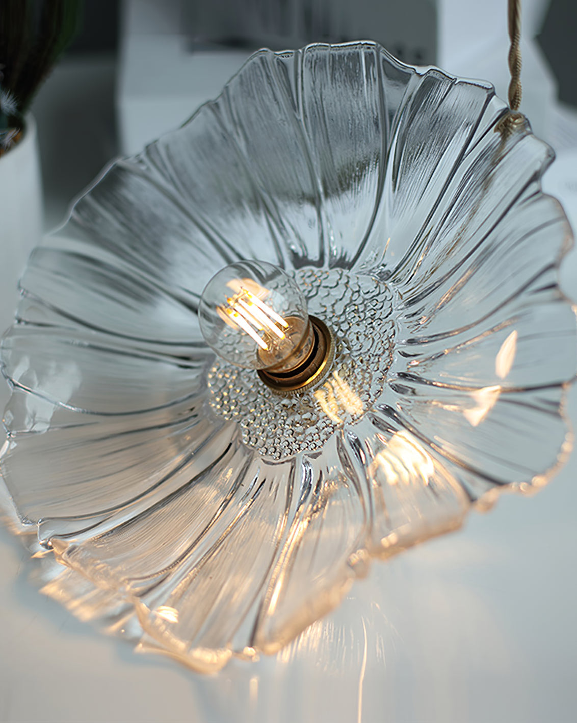 Aurvarira Suspension Art Laiton Verre Moderne Minimaliste