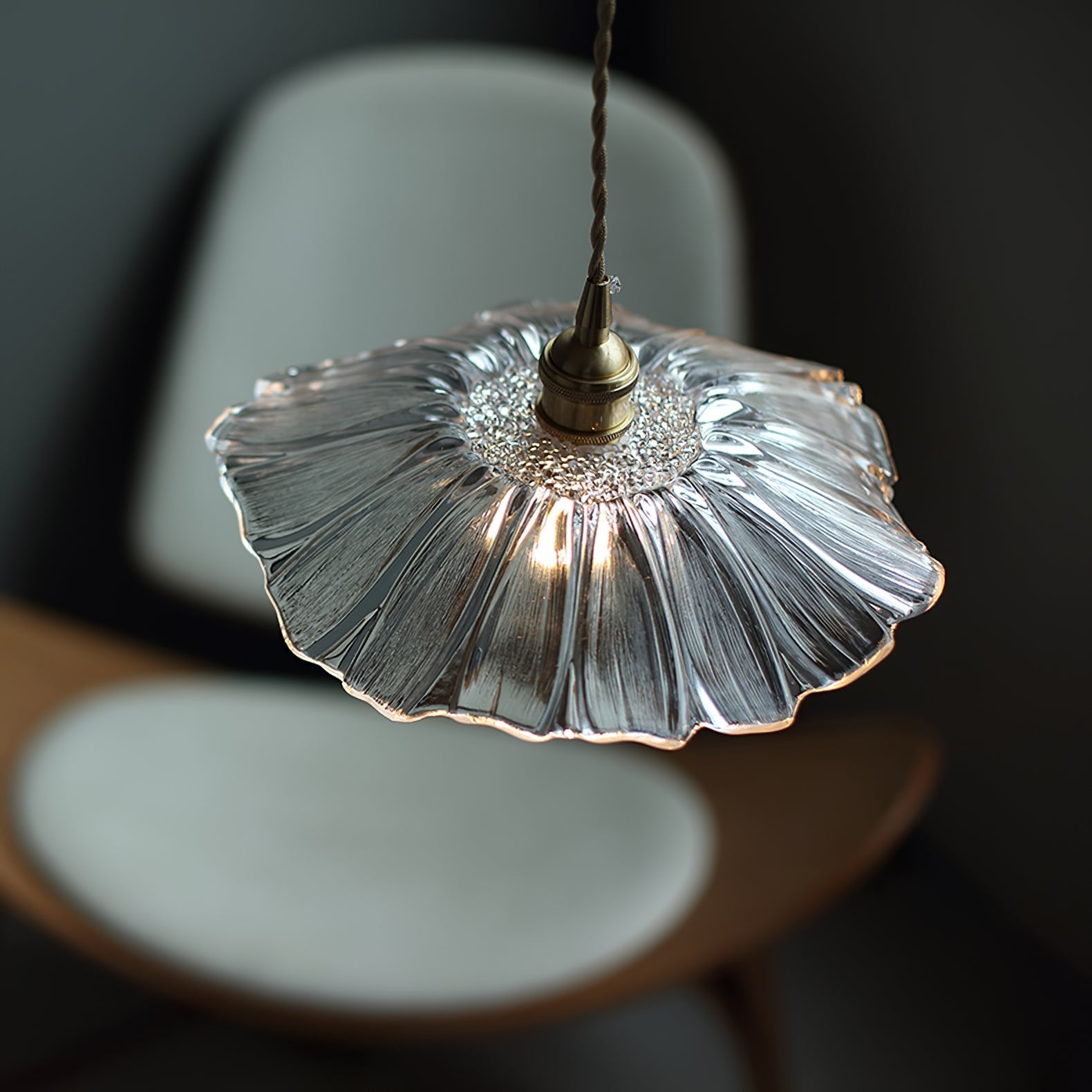 Aurvarira Suspension Art Laiton Verre Moderne Minimaliste