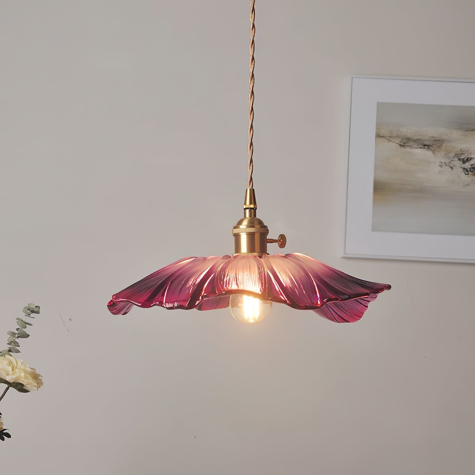 Aurvarira Suspension Art Laiton Verre Moderne Minimaliste