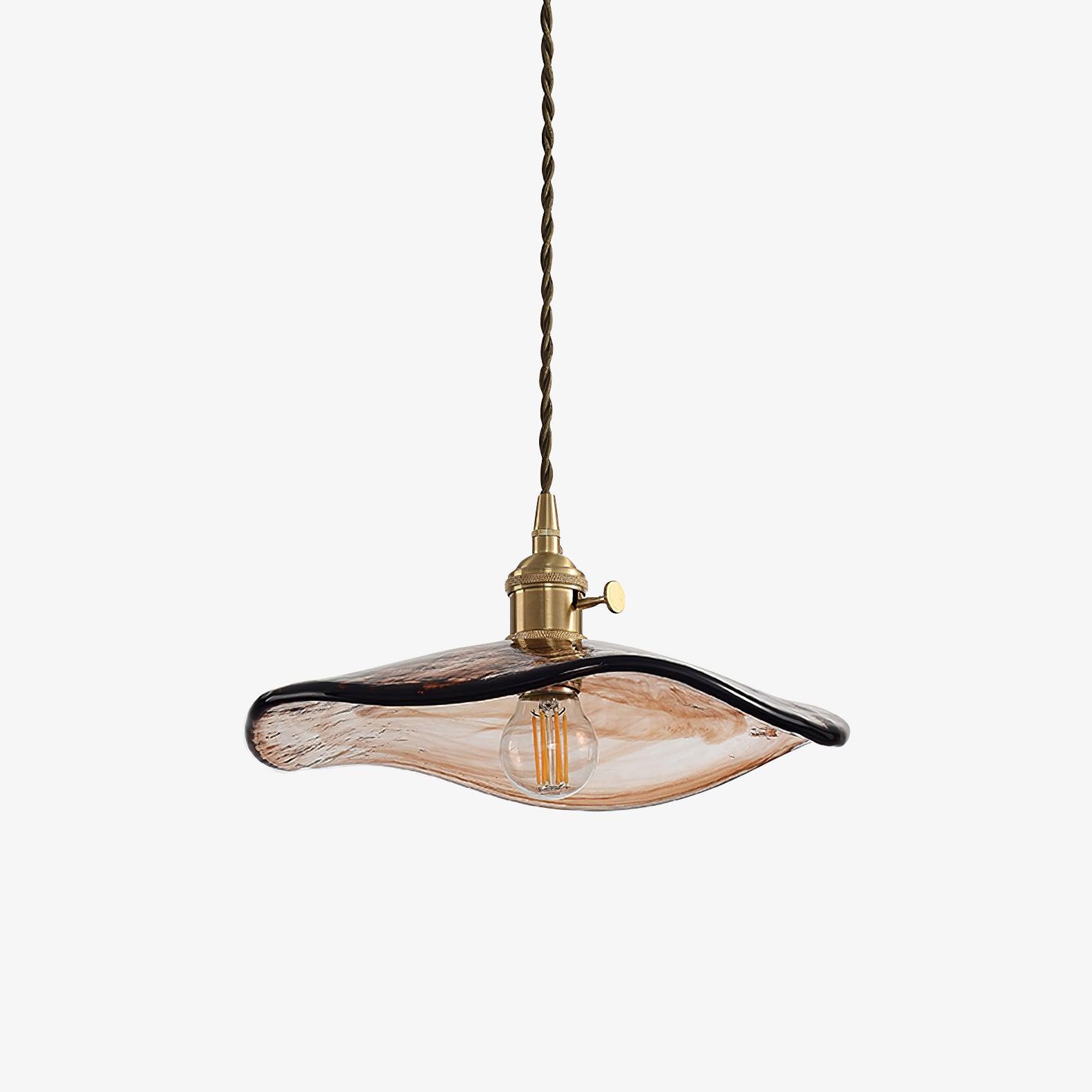 Utalira Suspension Moderne en Laiton et Verre