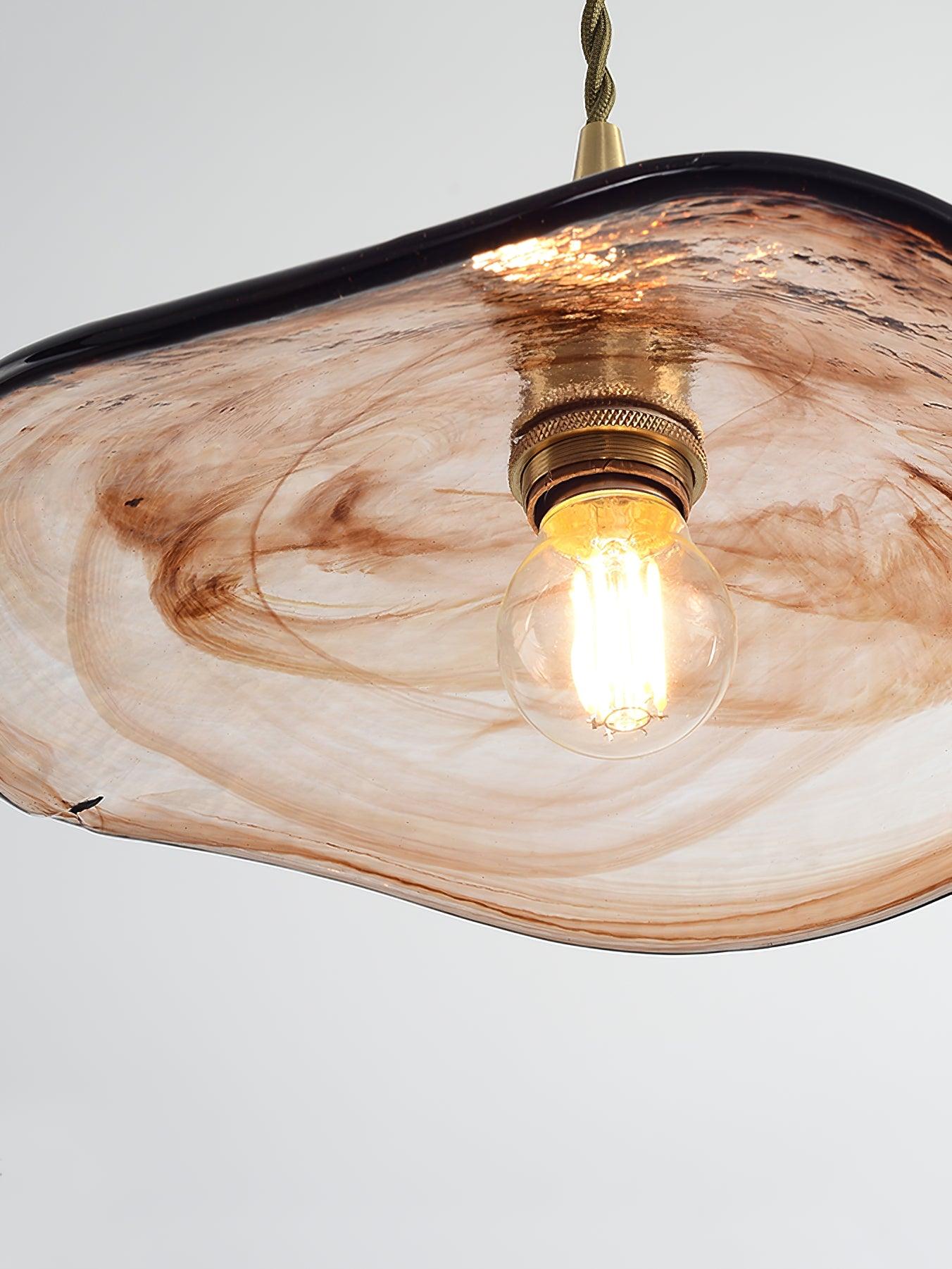 Utalira Suspension Moderne en Laiton et Verre