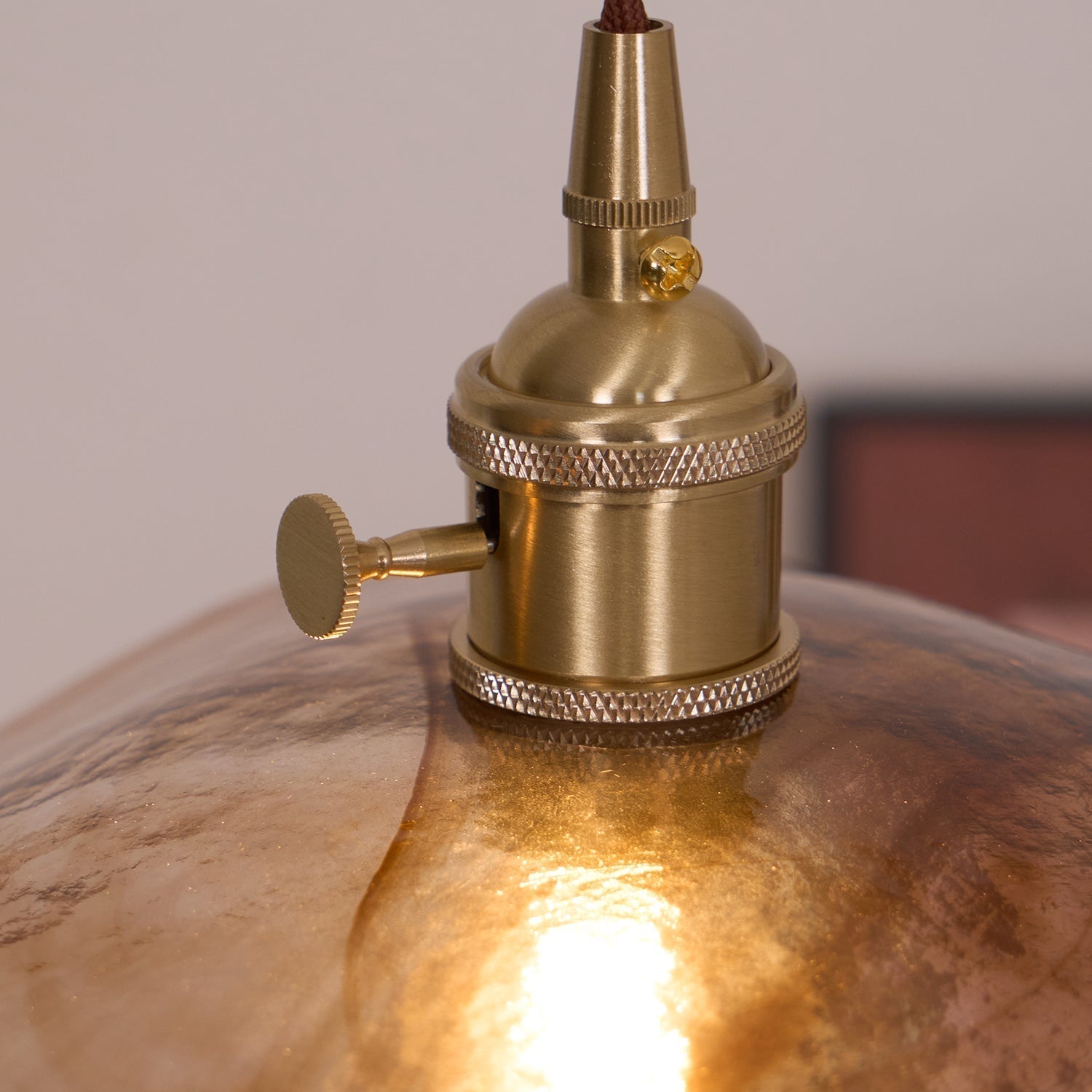 Utalira Suspension Moderne en Laiton et Verre
