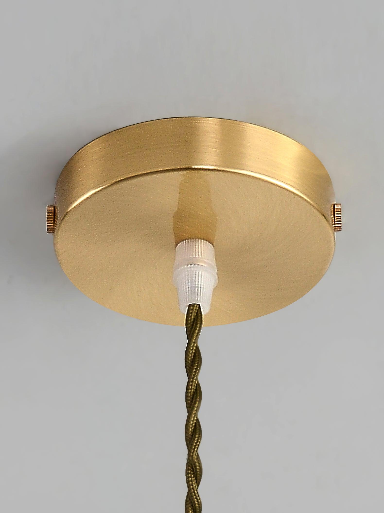 Utalira Suspension Moderne en Laiton et Verre