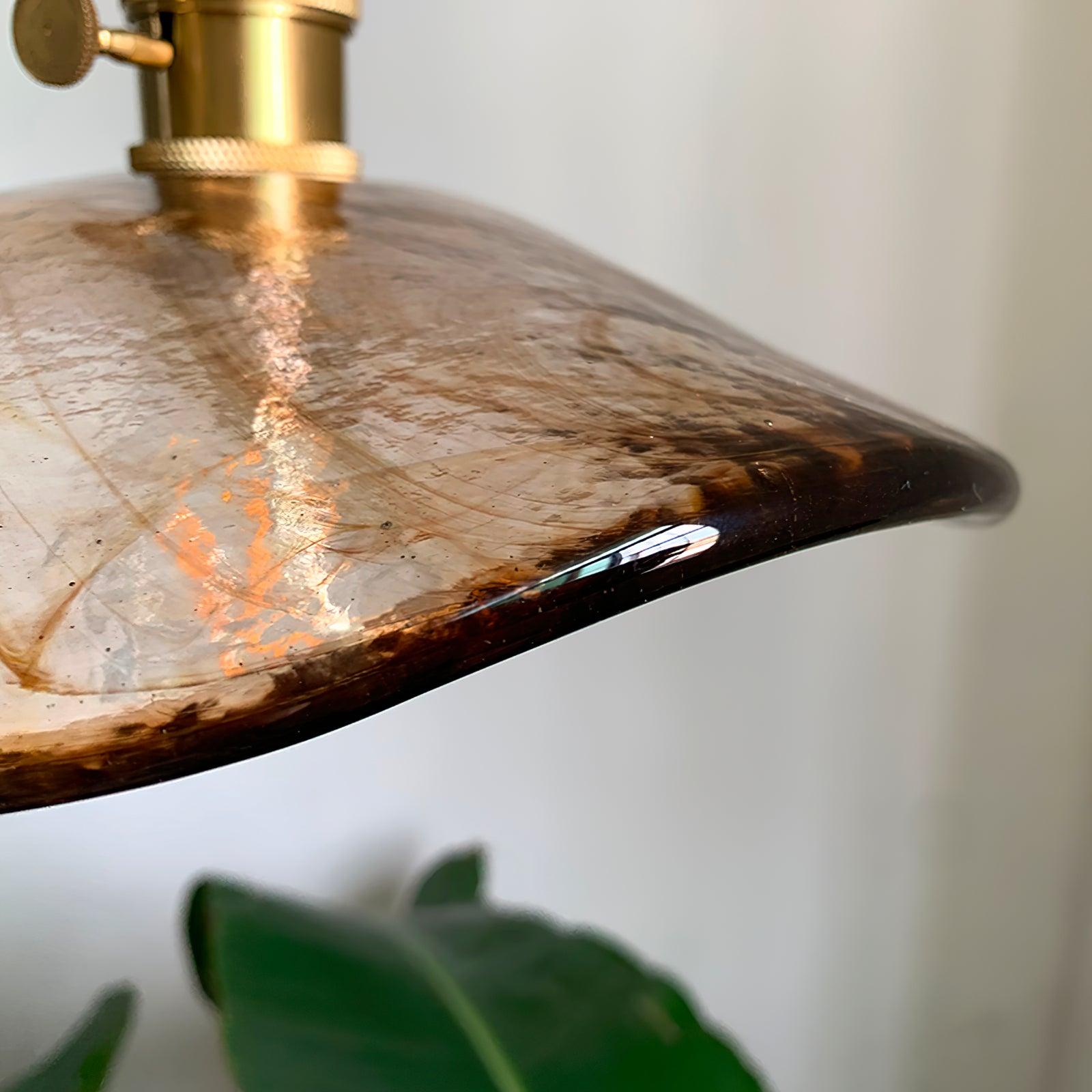 Utalira Suspension Moderne en Laiton et Verre