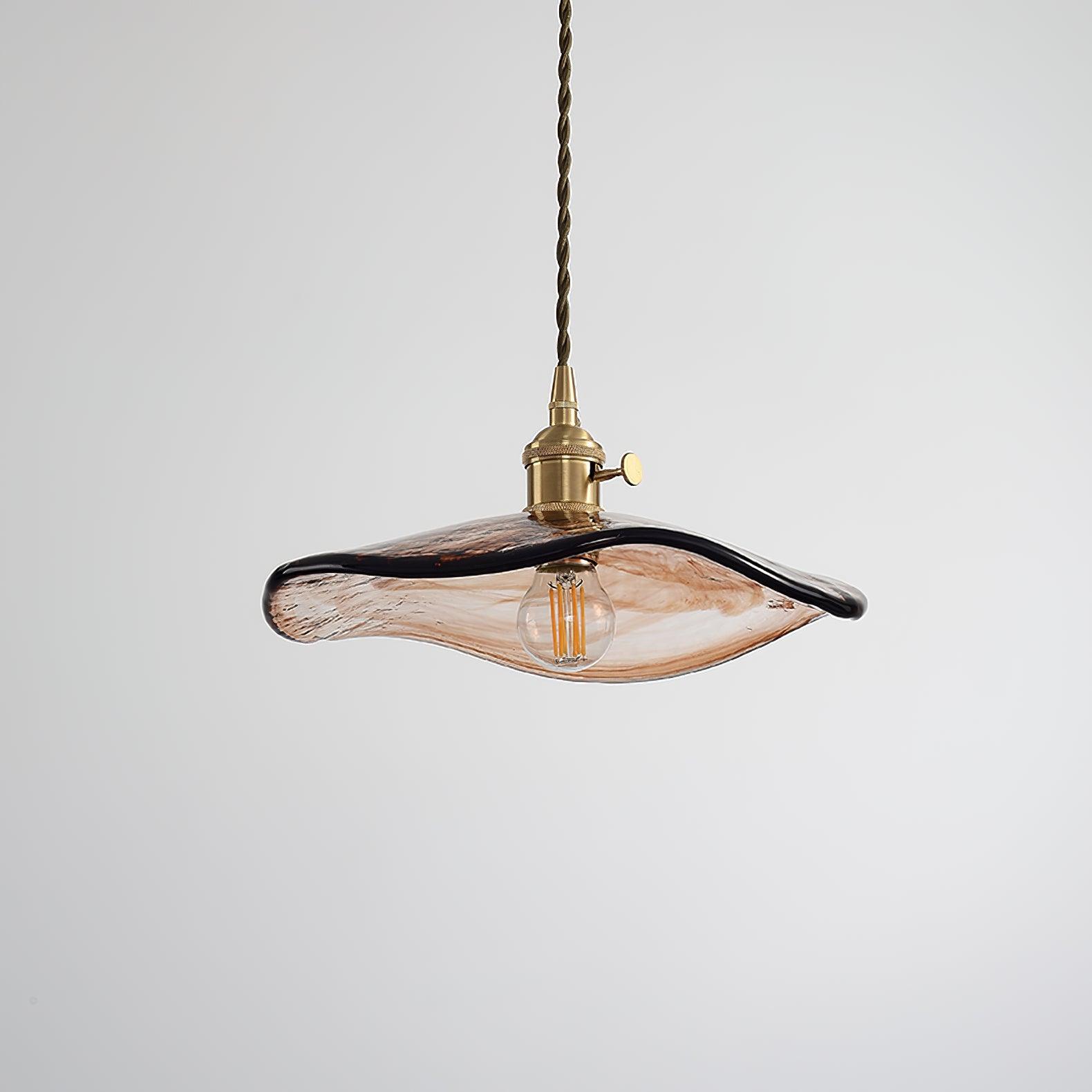 Utalira Suspension Moderne en Laiton et Verre