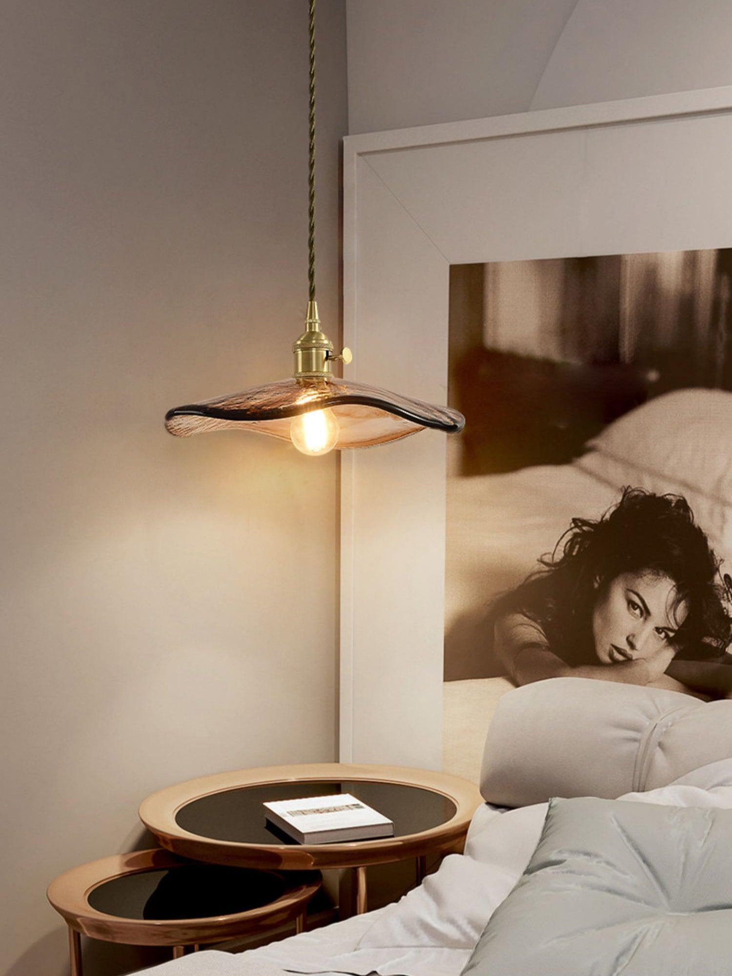 Utalira Suspension Moderne en Laiton et Verre