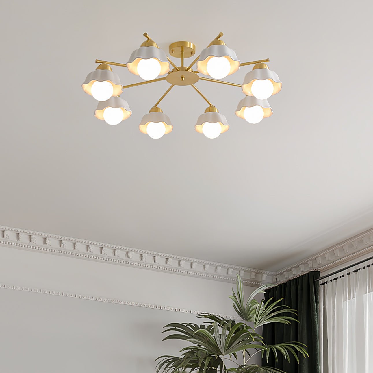 Zasila Nordic Art Flower Shade Ceramics Lustre