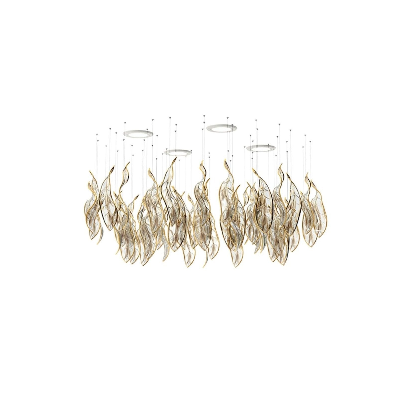 Lustra Lustre Feuille Cascadant Luxe