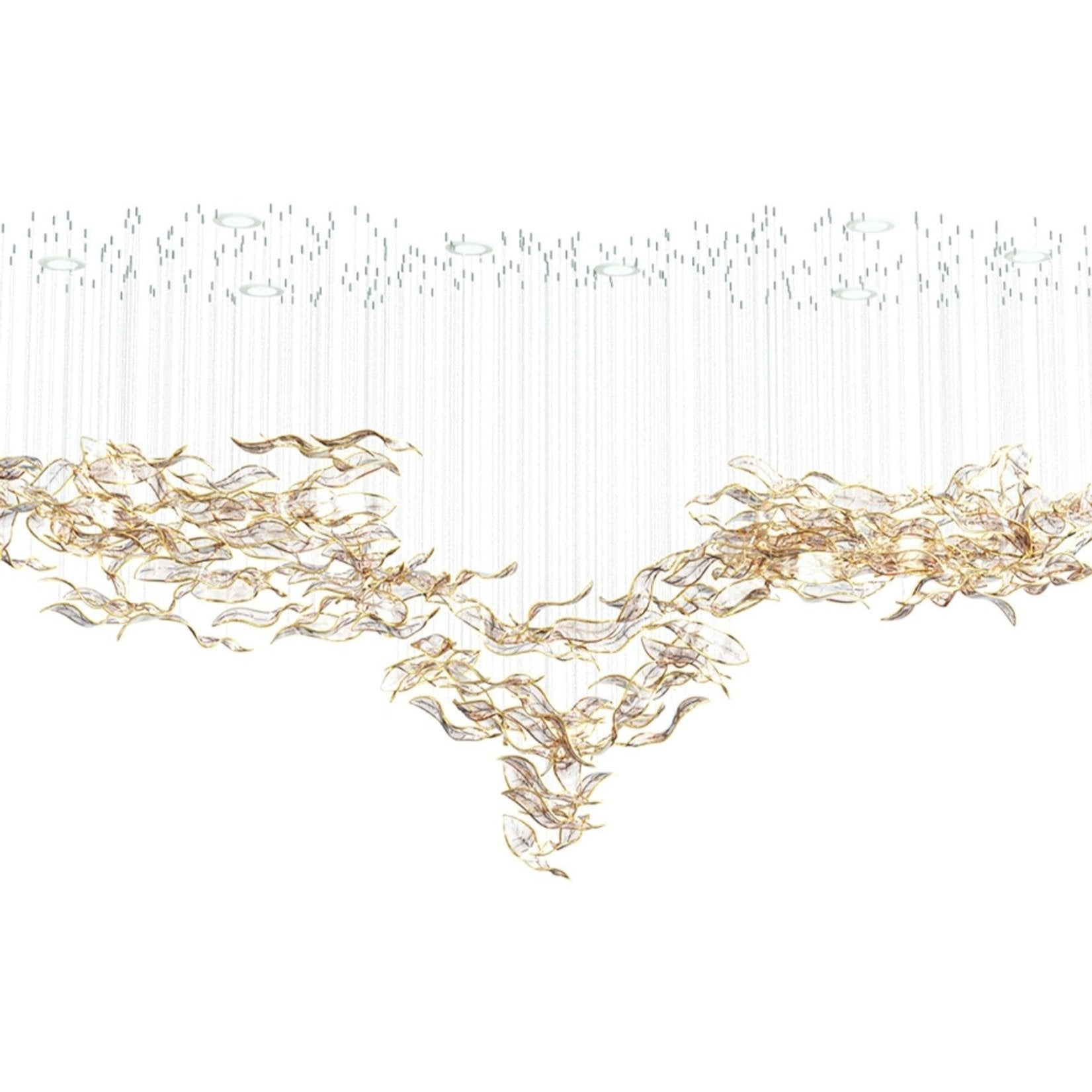 Lustra Lustre Feuille Cascadant Luxe