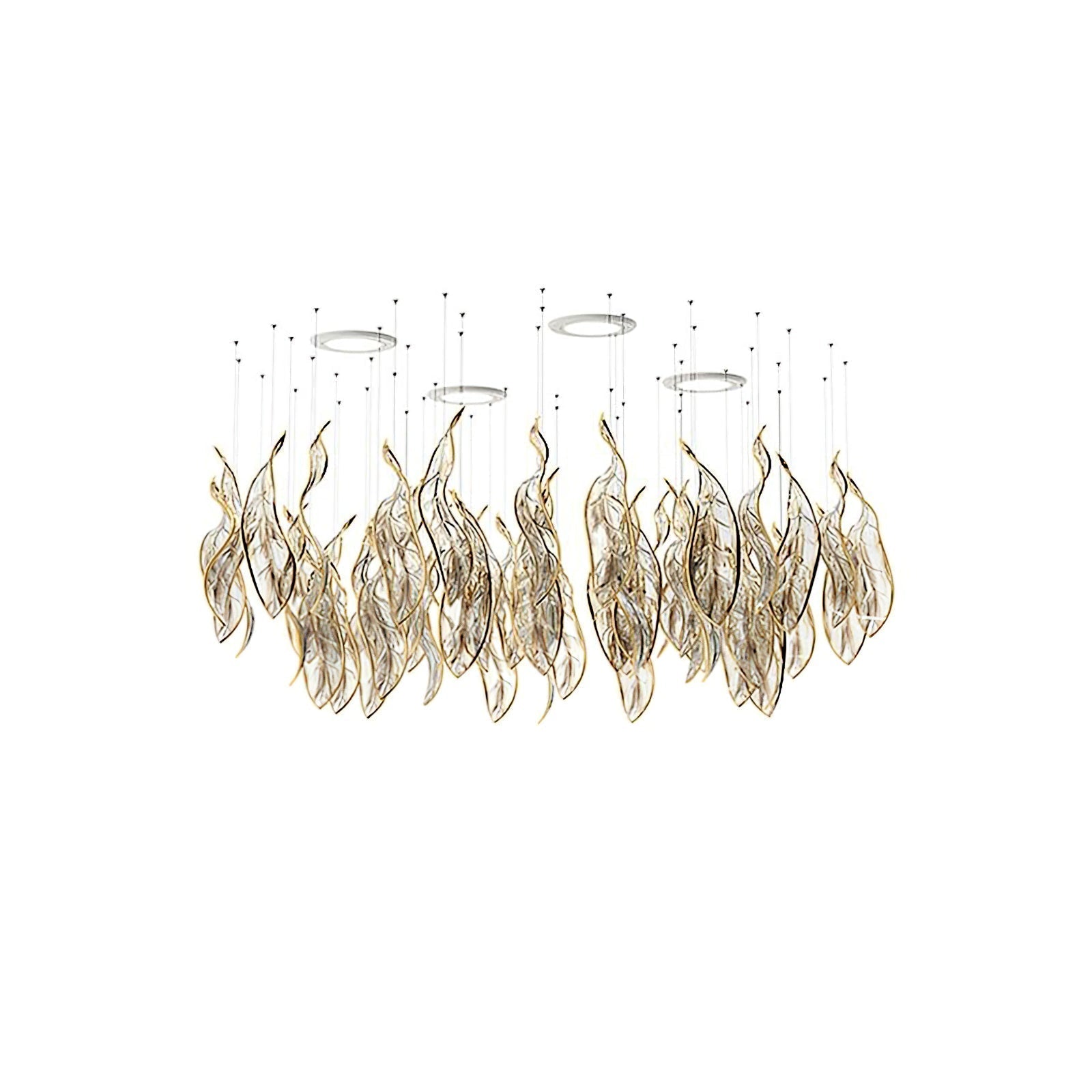 Lustra Lustre Feuille Cascadant Luxe