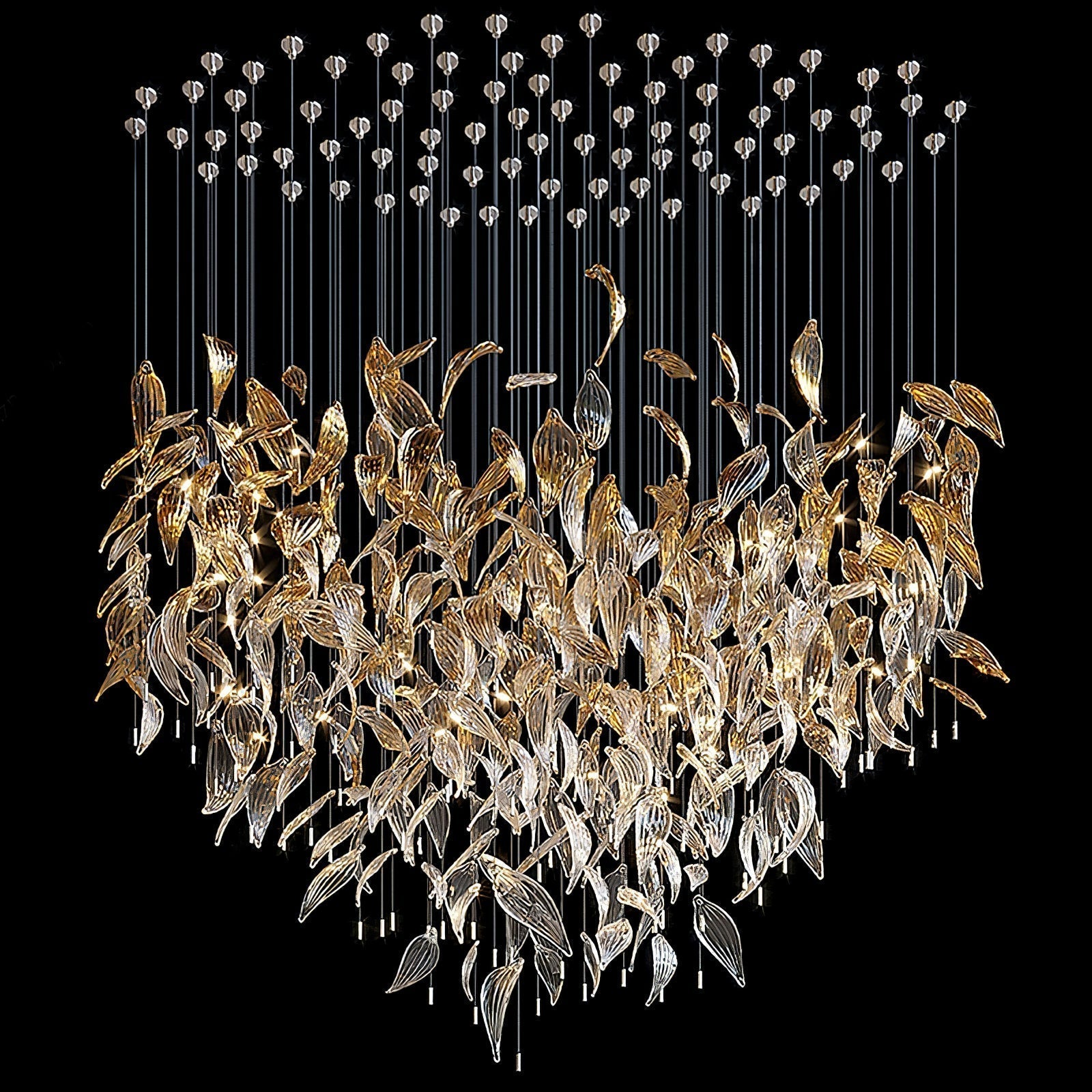 Lustra Lustre Feuille Cascadant Luxe