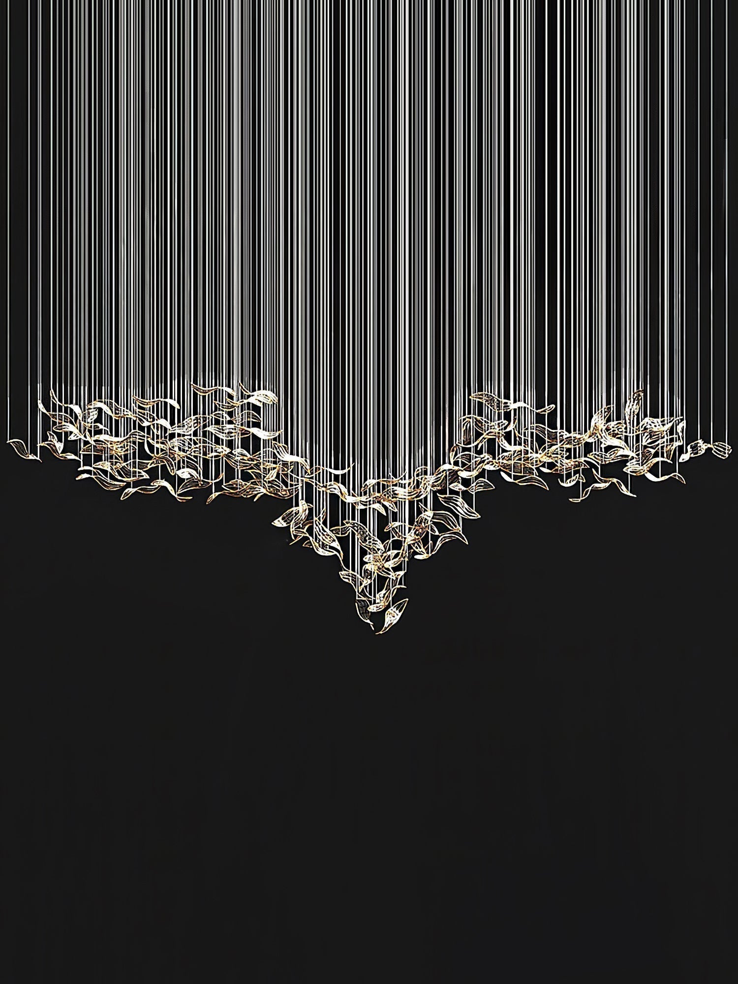 Lustra Lustre Feuille Cascadant Luxe